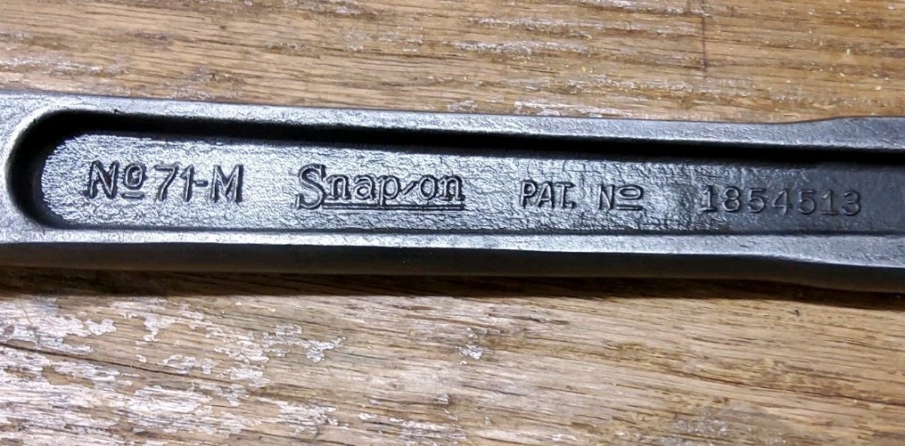 Vintage Snap-on No. 71-M 1/2″ Drive Ratchet PAT. 1854513 Tools Woodworking