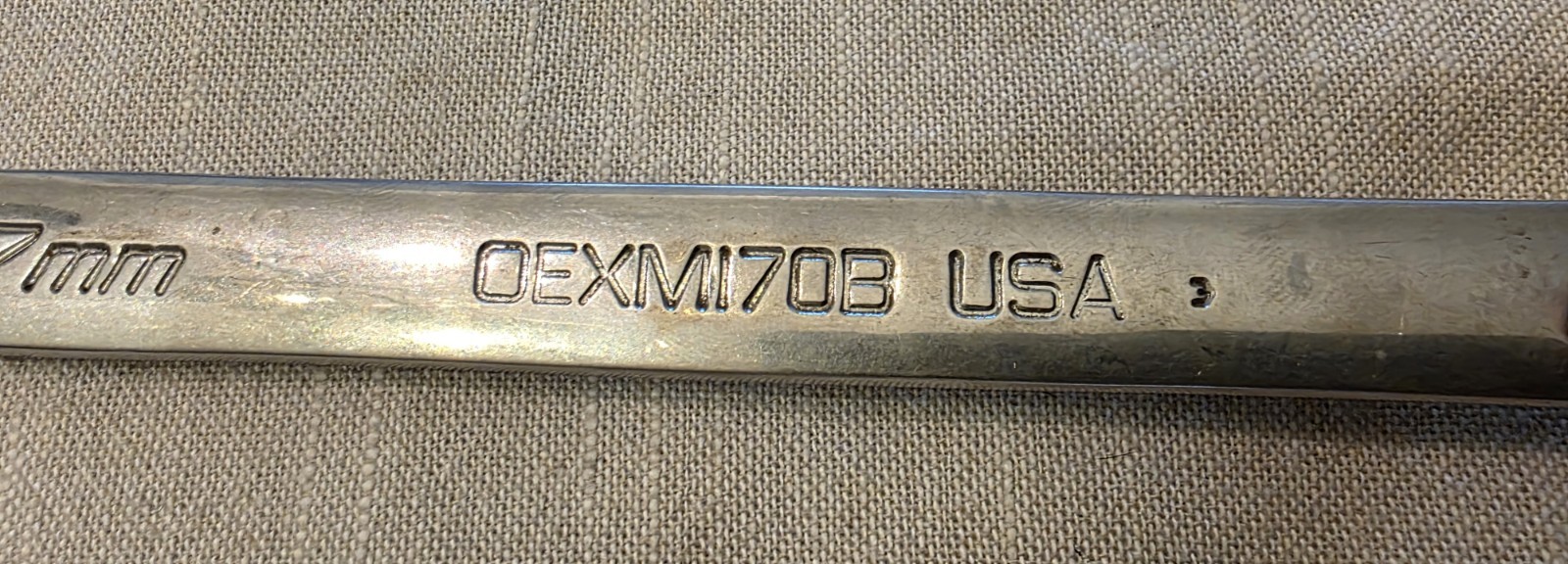 Snap-On OEXM170B 17mm 12 Point chrome Metric Combination Wrench Snap On box end