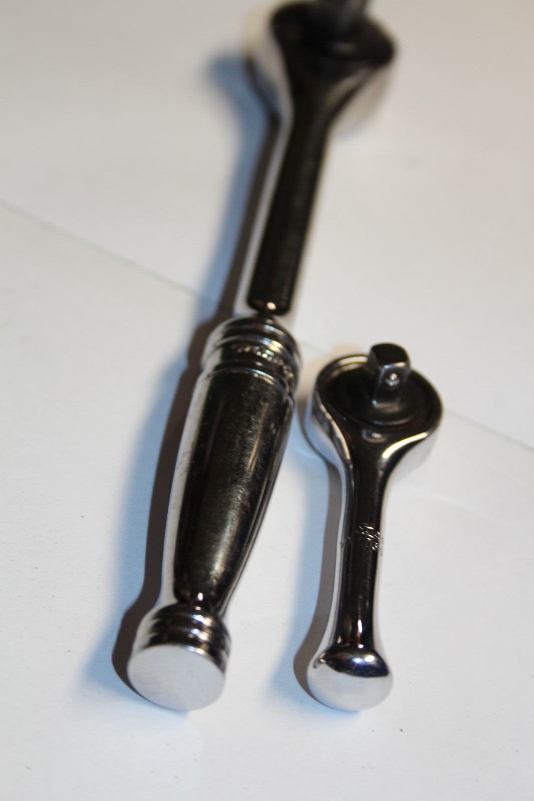 Snap-on TMK739 1/4″ Drive Stubby Ratchet & F872 3/8″ Drive Chrome Ratchet SET US