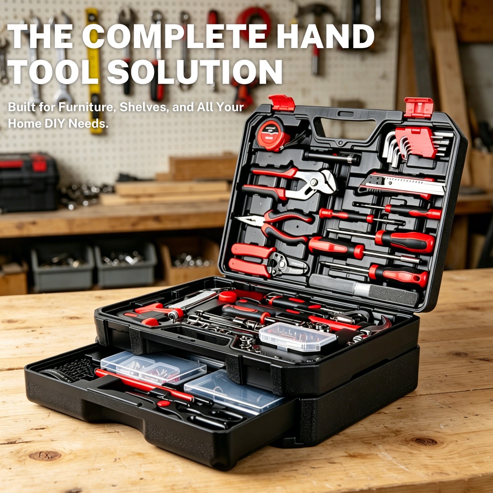458 Piece Home Repair Tool Kit, General Home/Auto Repair Tool Set