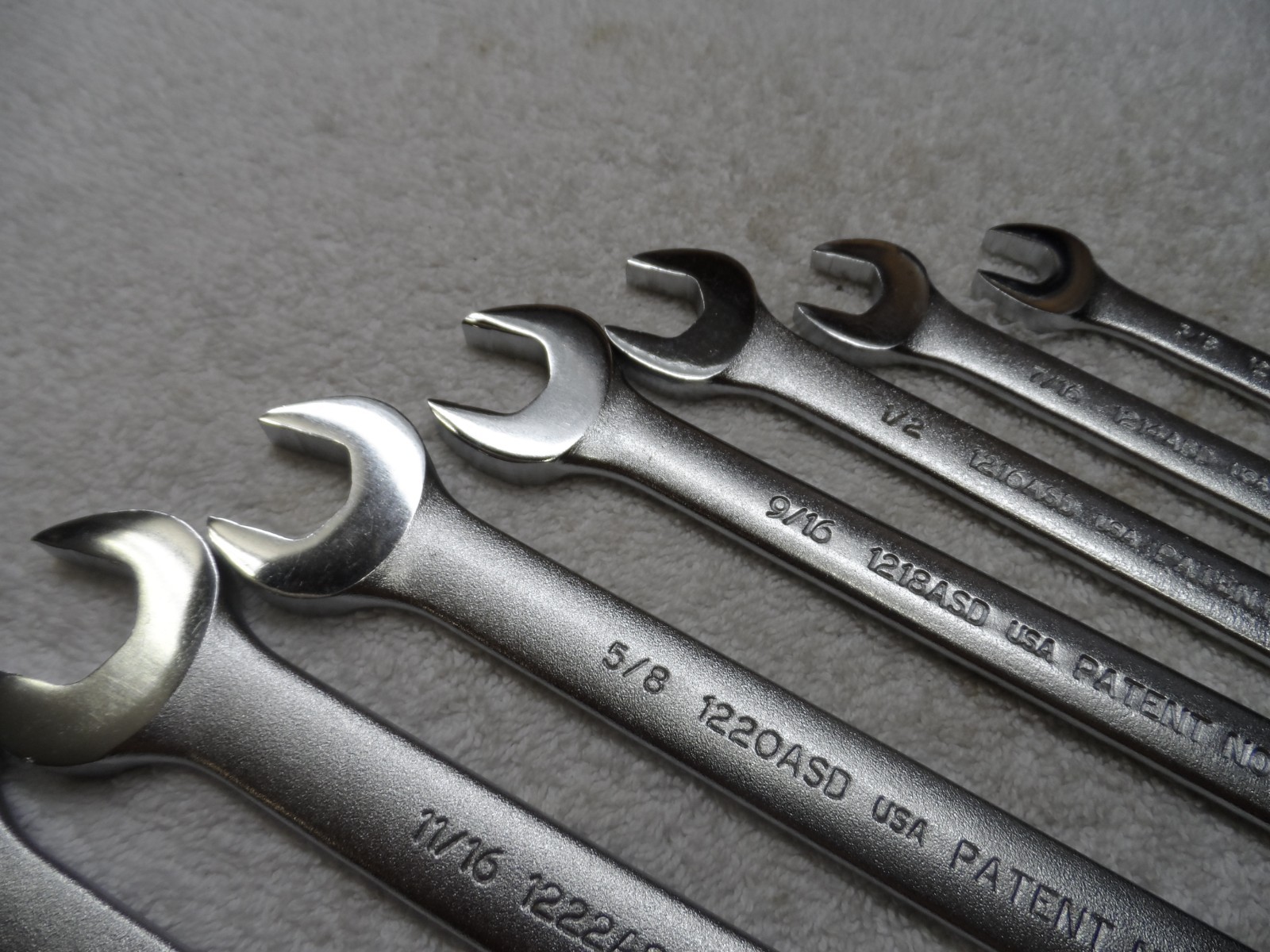 Proto Anti-Slip Design Standard SAE Combination Wrench Set USA 12pt – 7 pcs