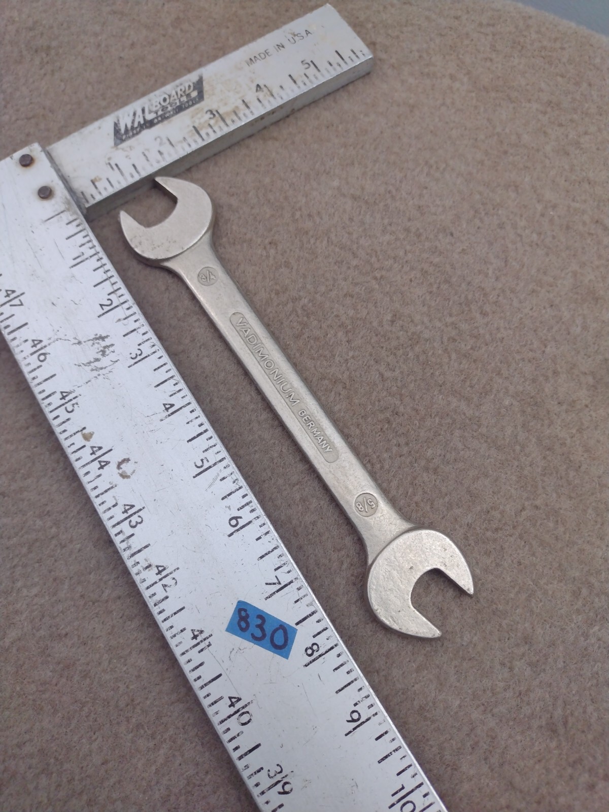 Vadimonium 5/8″ x 3/4″ Double Open End Wrench Germany German Made Standard Tool.