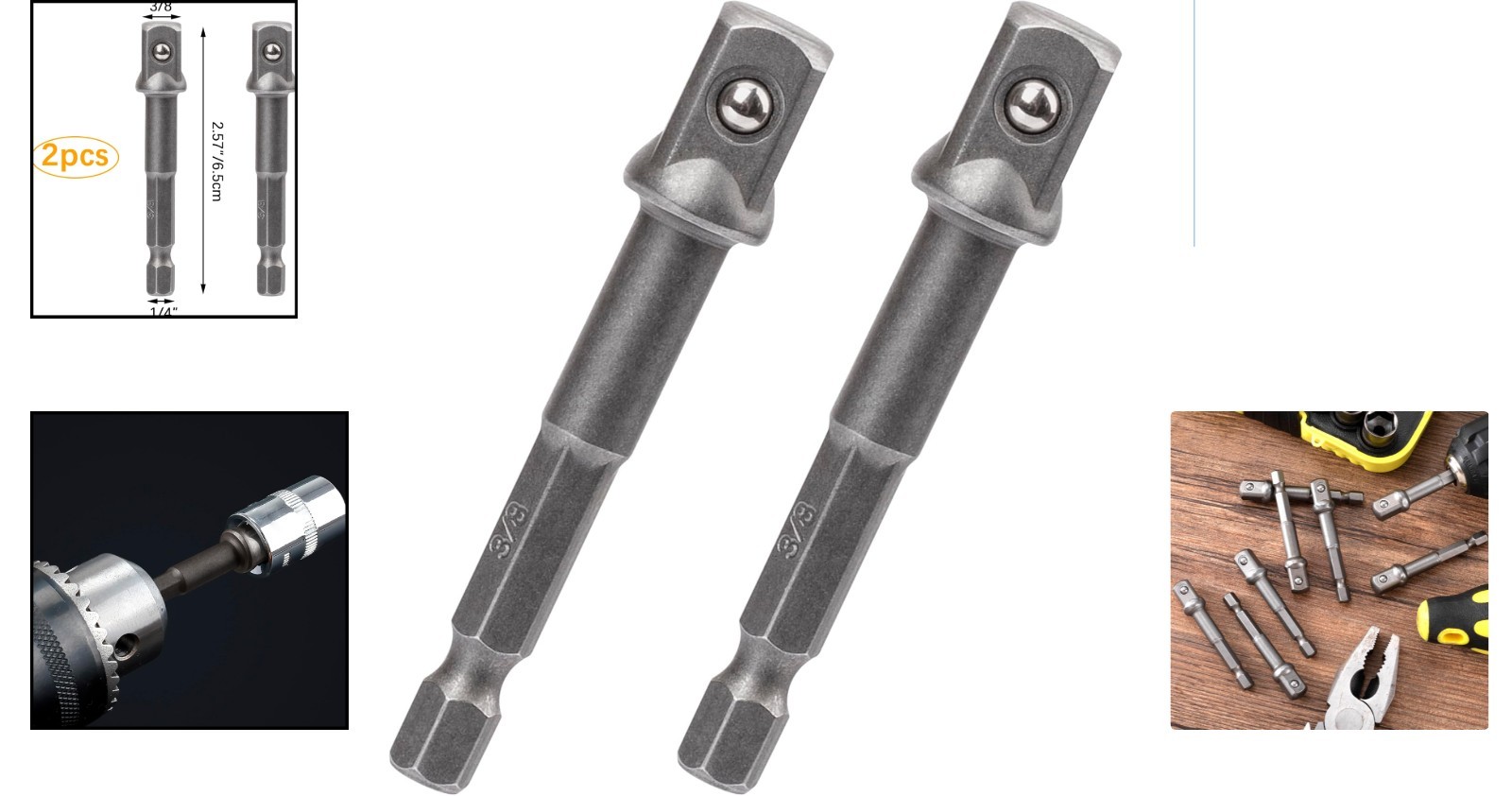 High-Speed Steel 3/8″ Socket Adapter Set – Versatile Tool for Automotive Use