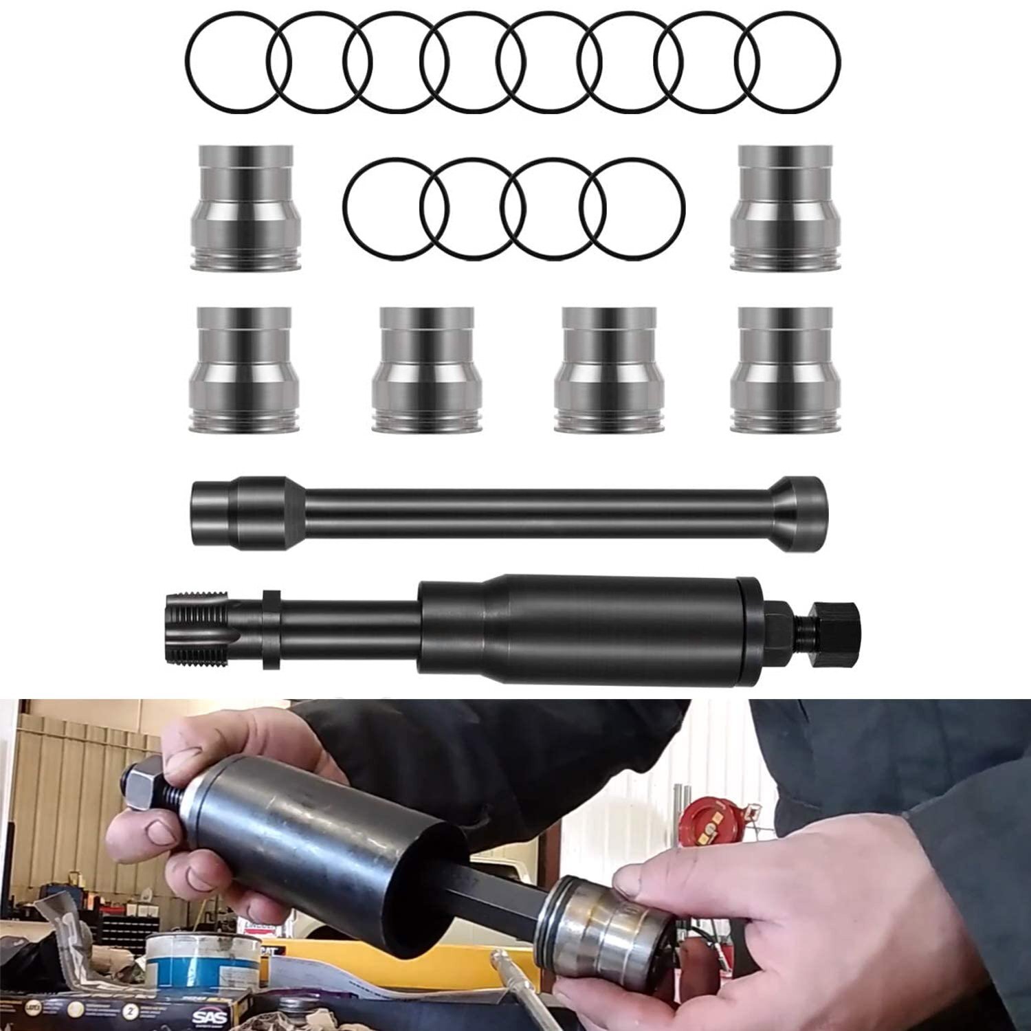 For Caterpillar CAT C7 C9 3126B Injector Sleeve Cup Removal & Install Tool Kit