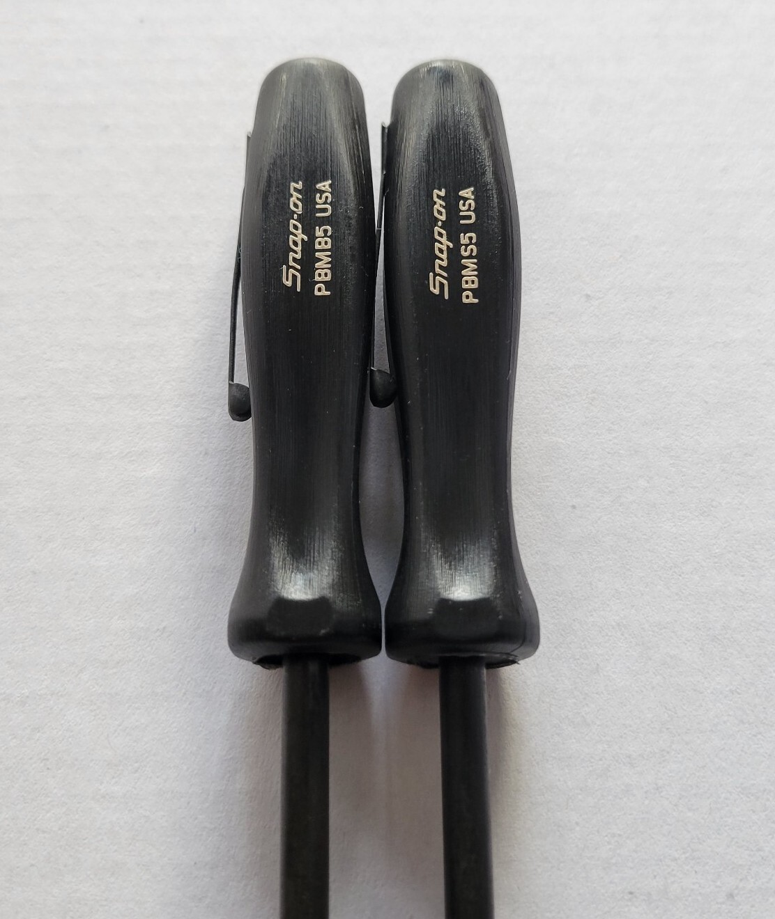 SNAP-ON Tools NEW 2pc BLACK 5″ STRAIGHT & BENT Mini Pocket Prybar Set Free Ship
