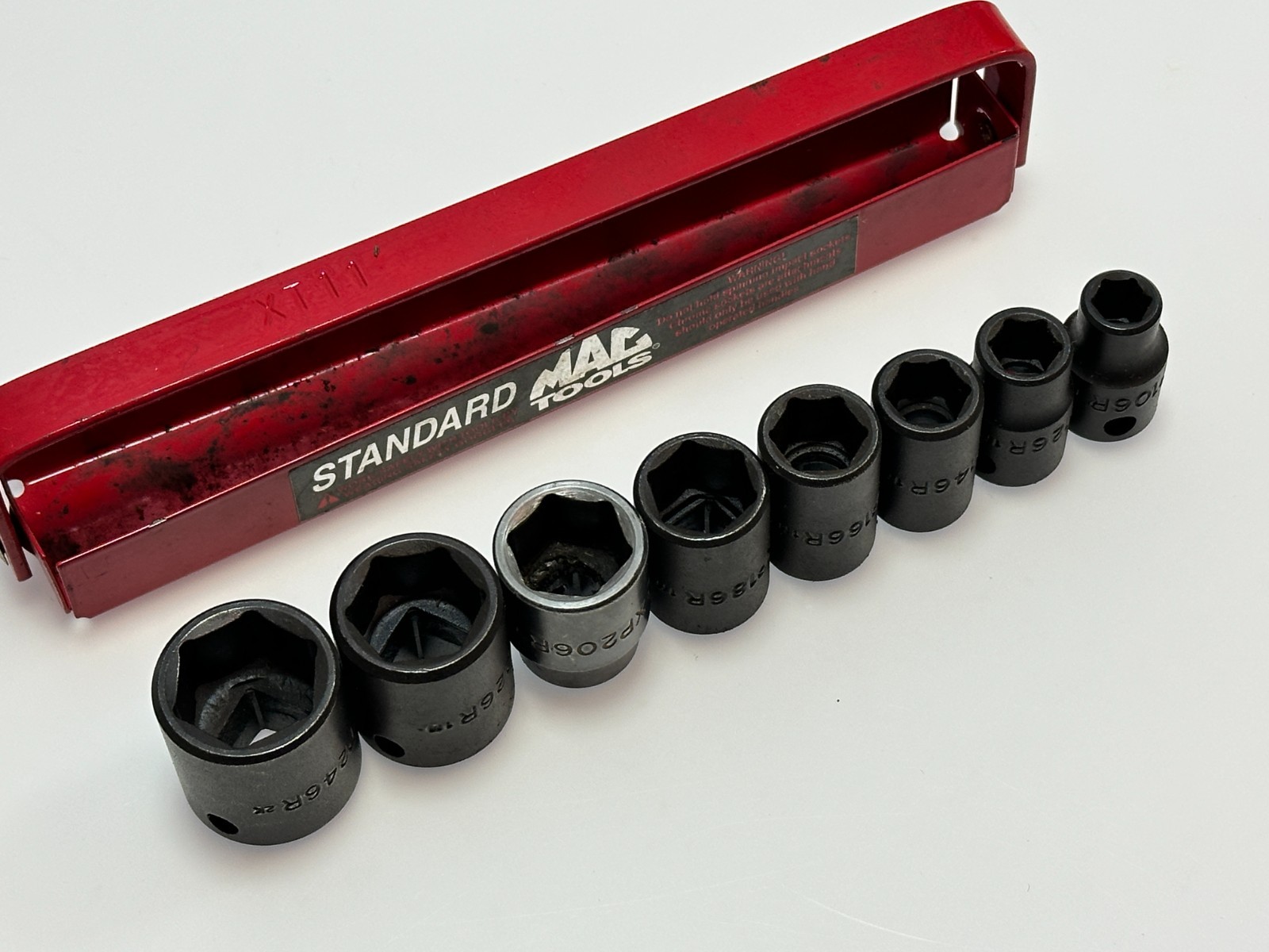 Mac Tools USA 8pc 3/8” Drive 6 Point Impact Socket Set, SAE 5/16” – 3/4”