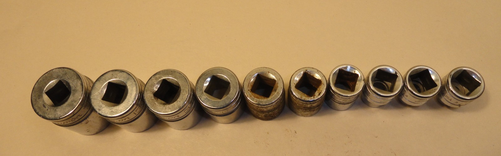 Snap-On FS 10-Pc. 1/4″ – 7/8″ SAE 3/8″ Drive 6pt Point Shallow Socket Set