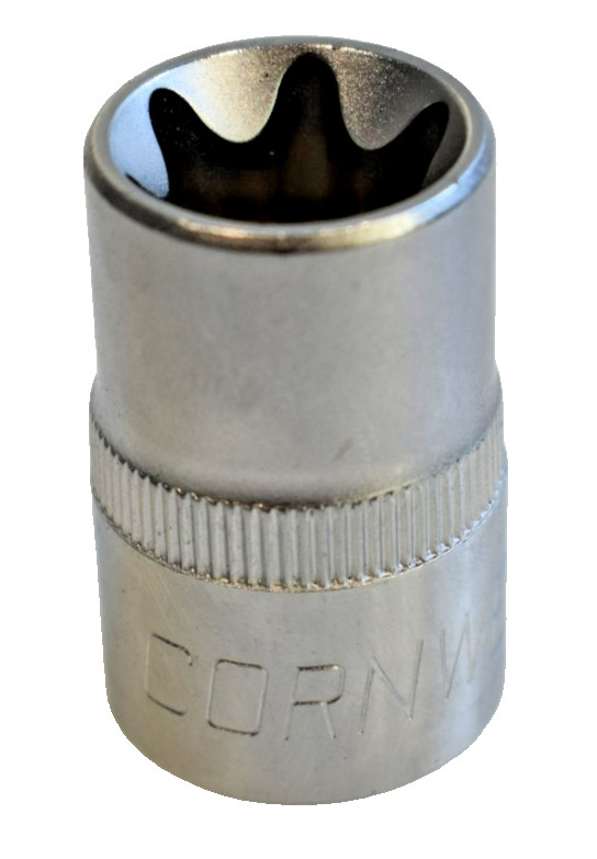 Cornwell Tools CBSE203 E20 TORX External Star Shallow Socket 1/2″ Drive Chrome