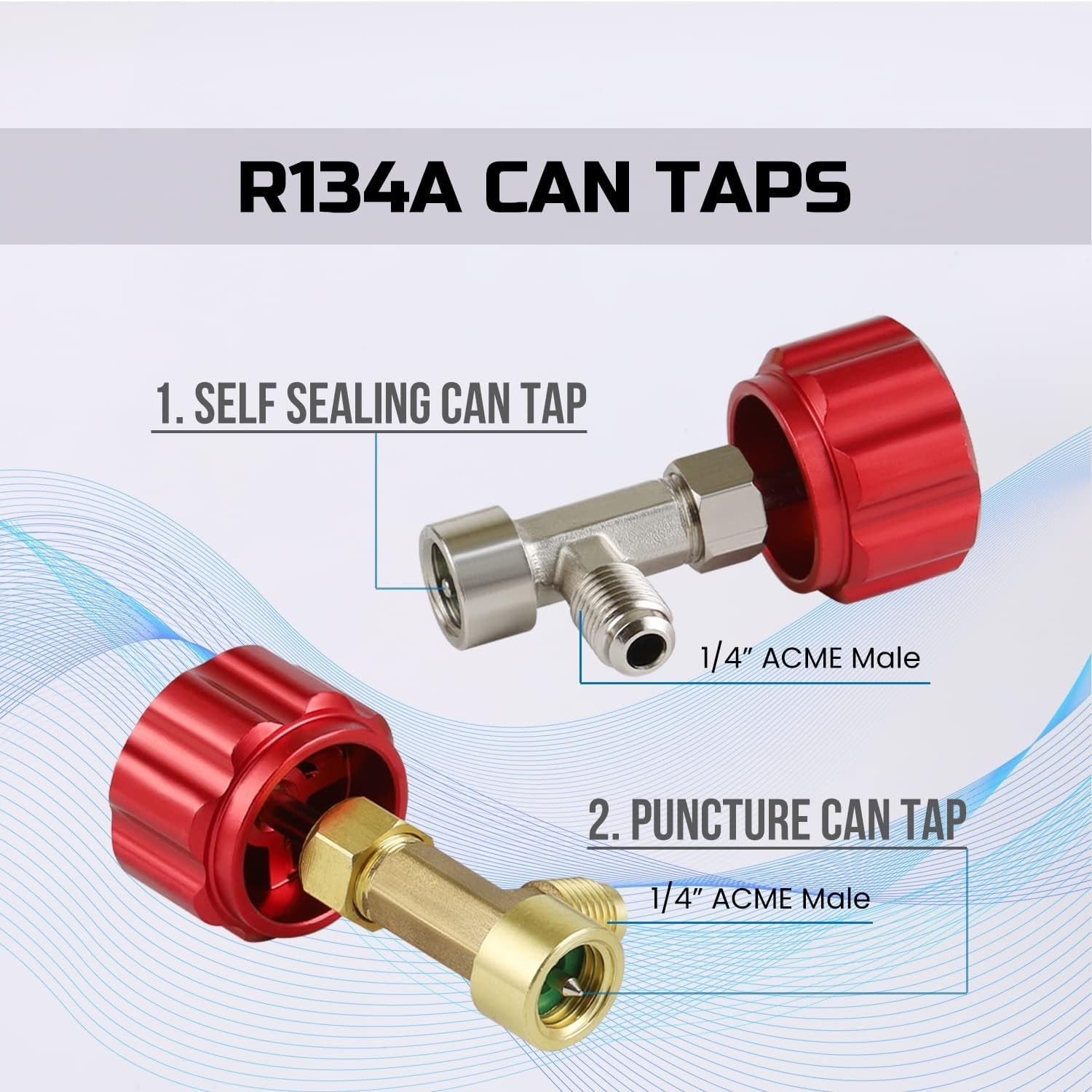 R134a Can Tap, Automotive R 134a Self Sealing Can Tap and Puncture AC