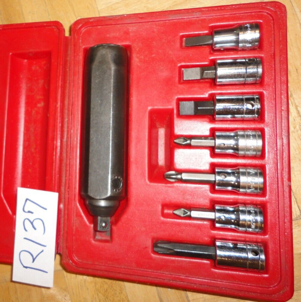 SNAP-ON TOOLS 8 PIECE 3/8 DRIVE IMPACT DRIVER SET 208EPIT