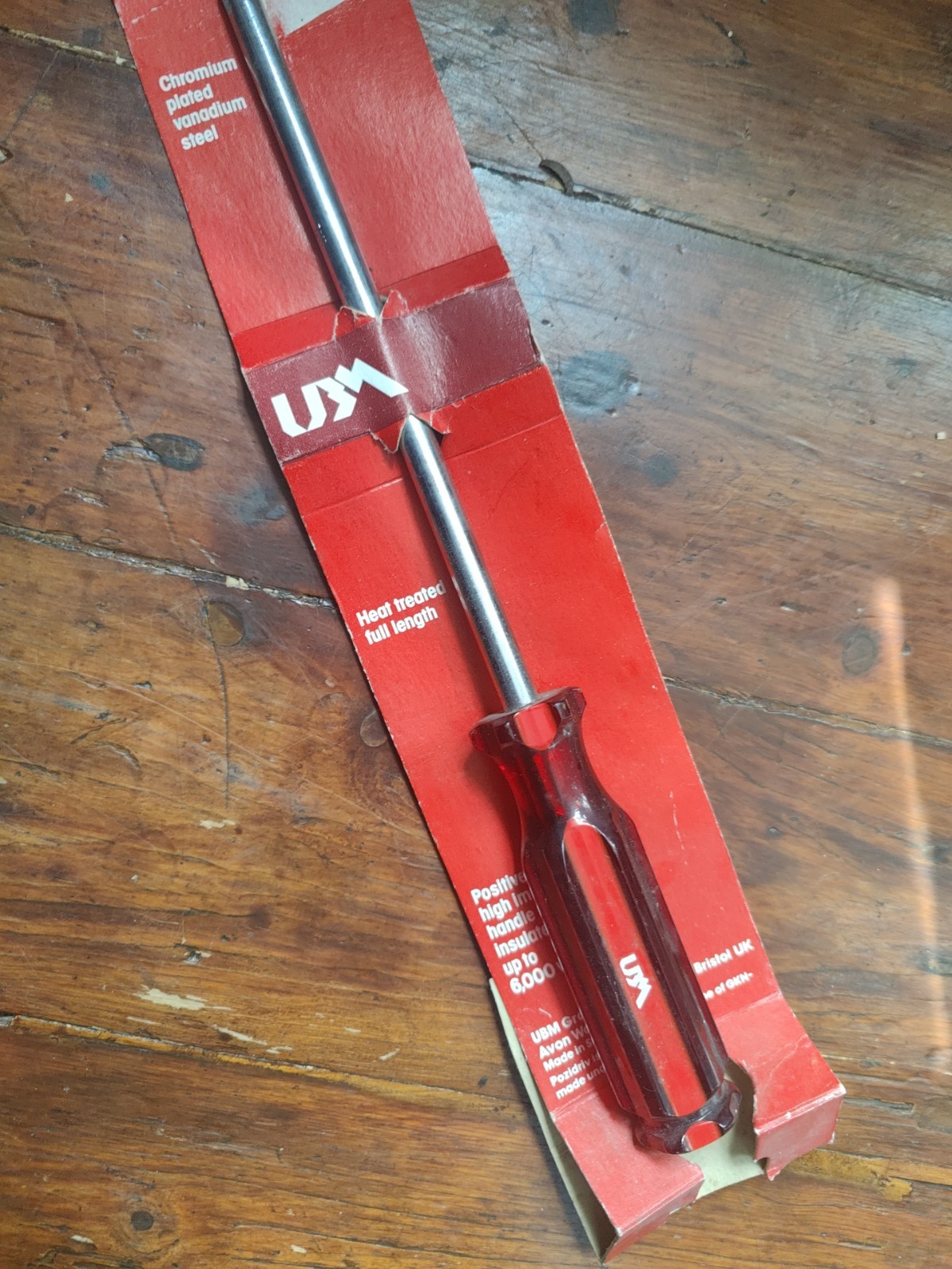 Sheffield UBM Pozidriv Screwdriver No.4 Chromium Plated Vanadium Steel Insulated