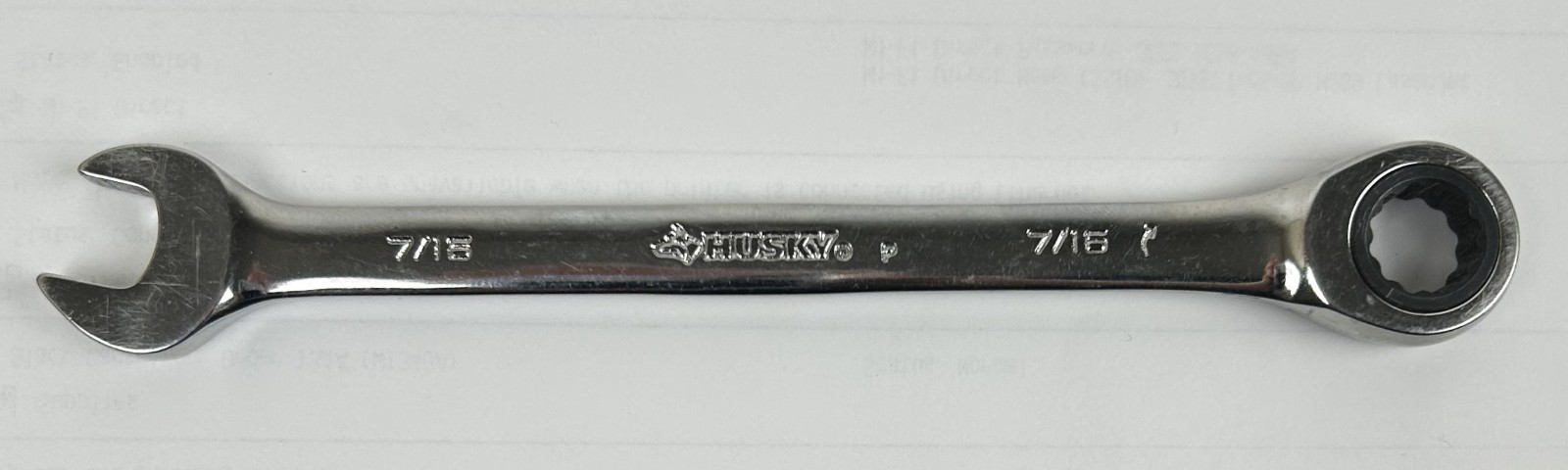 Husky 7/16 Ratcheting Combination Wrench 12pt 6-1/2″ Long