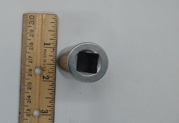 Craftsman 1/2″ Drive 19MM 12 Pt Shallow Socket Metric Top Knurl VV 44238 USA NOS