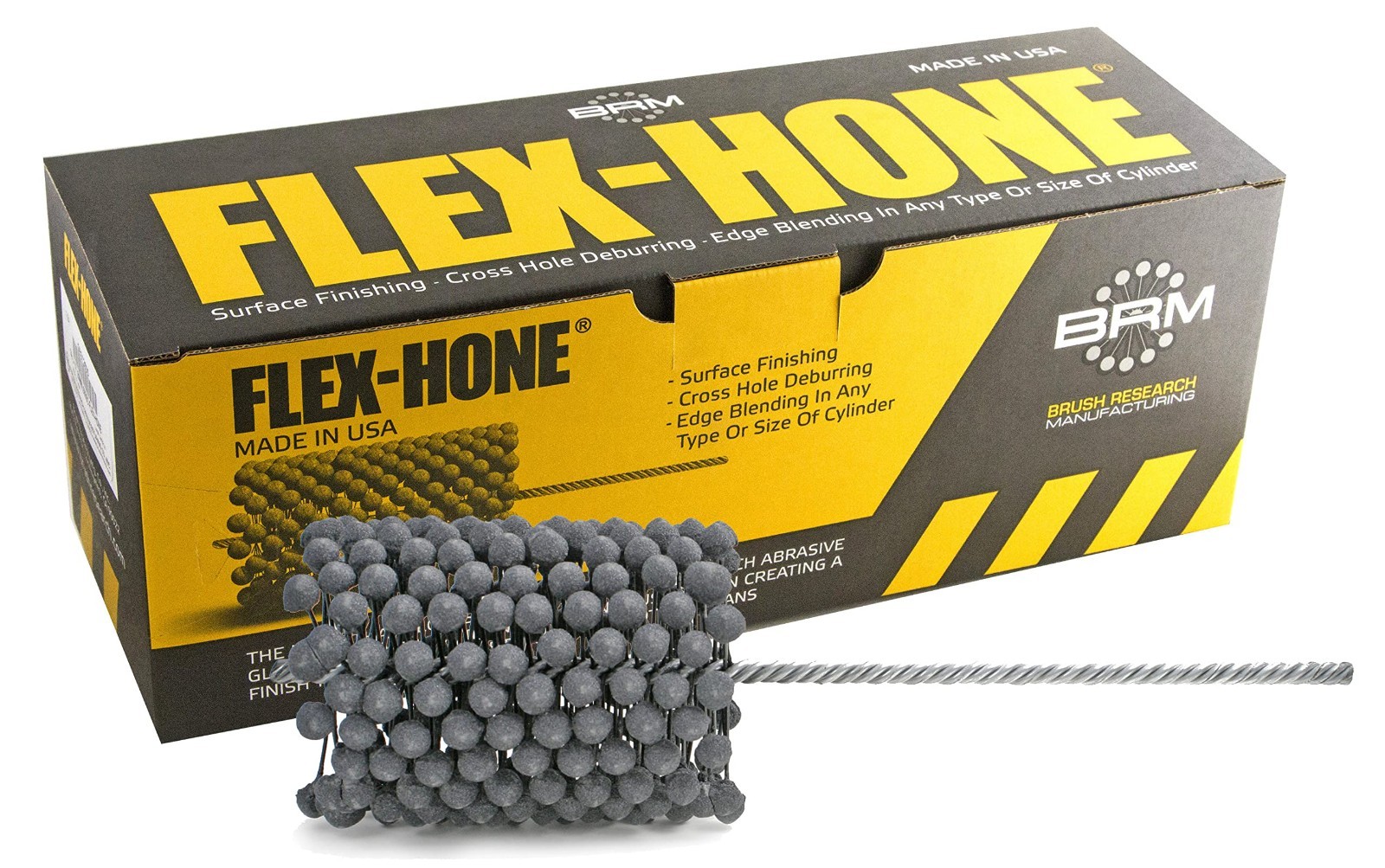 4-1/2″ FLEX-HONE 240 Grit Silicon Carbide Brush for Mild Steel, Stainless Steel,