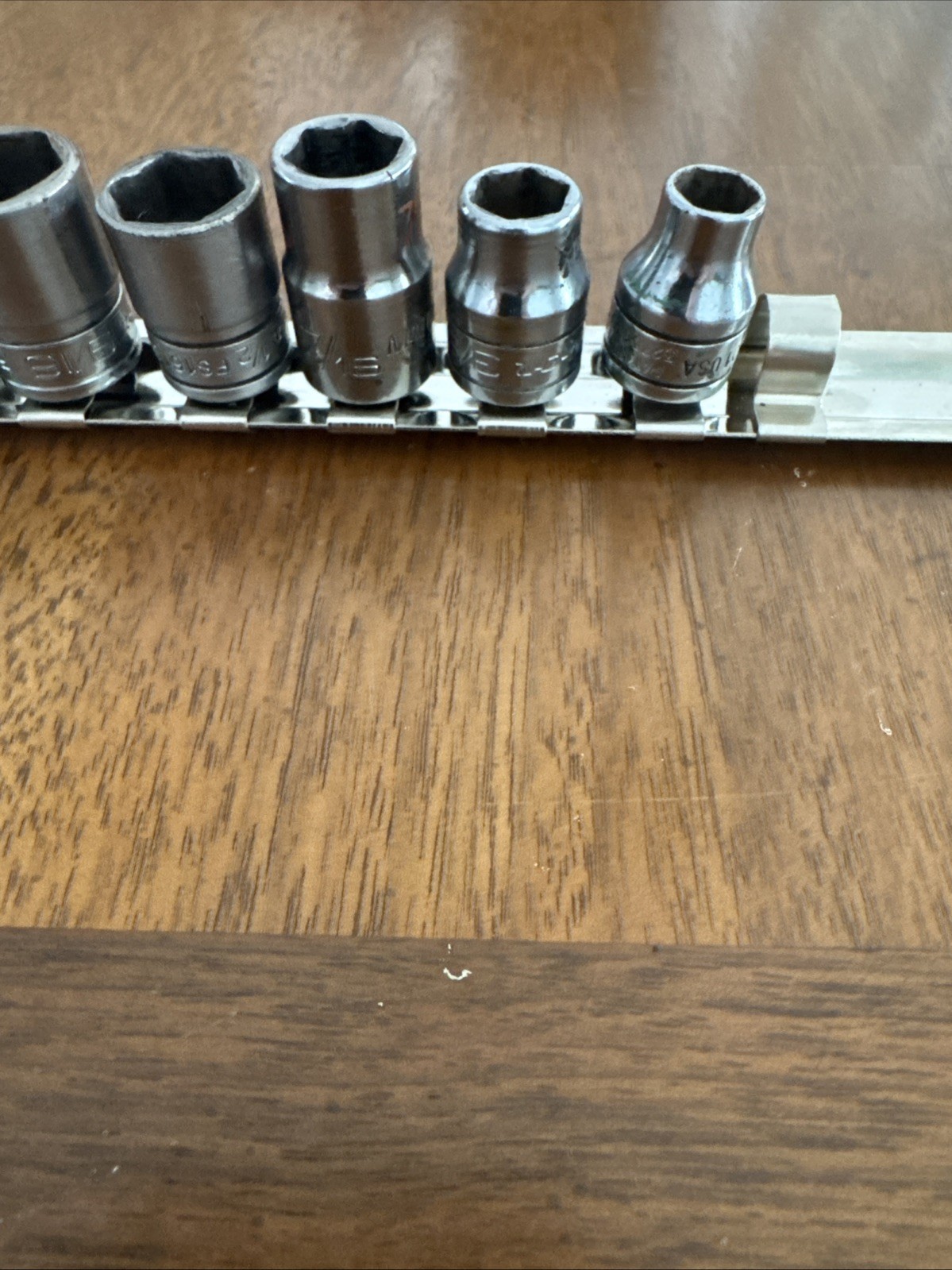 Snap On 3/8″ Drive 10Pc SAE Shallow 6 Pt Chrome Socket 5/16 To 7/8 Read