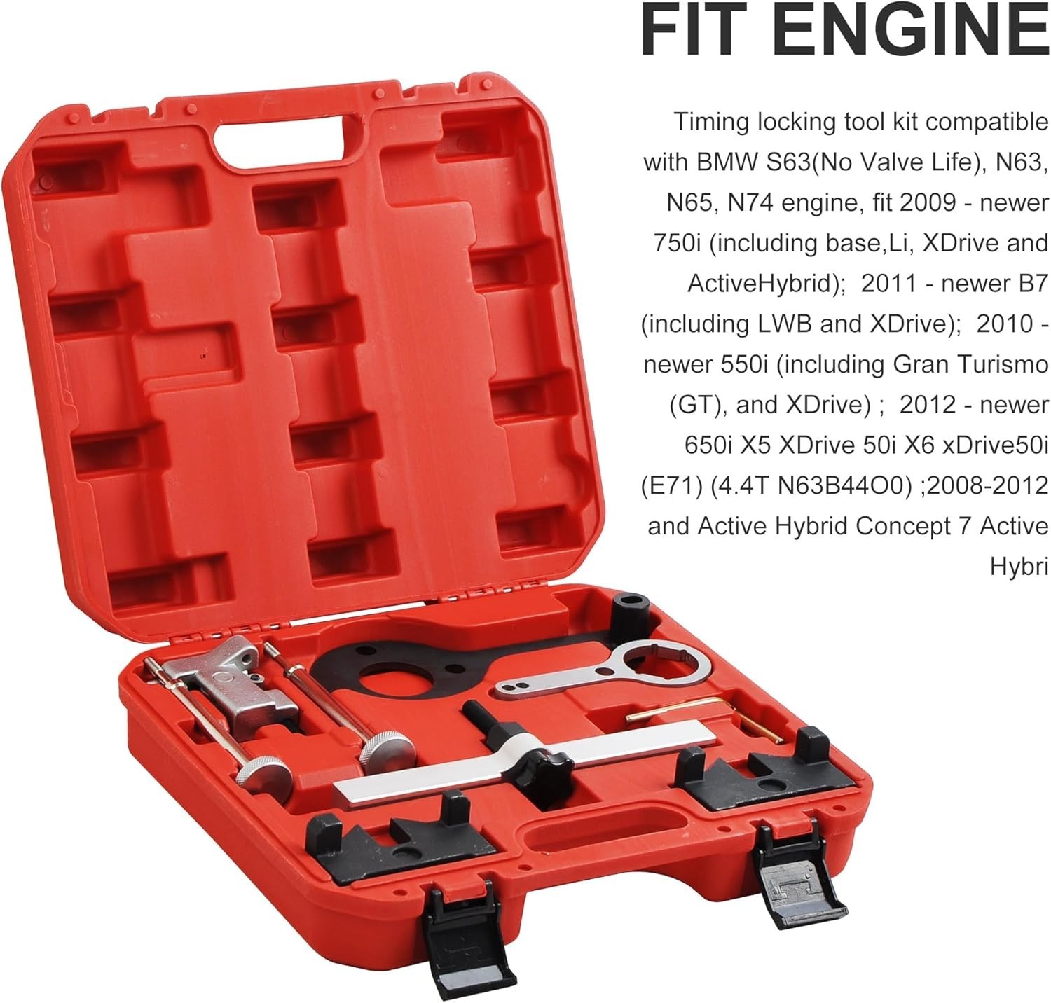 Camshaft Engine Timing Tools Kit Set Compatible for BMW N63 S63 N74 F01 750I XDR