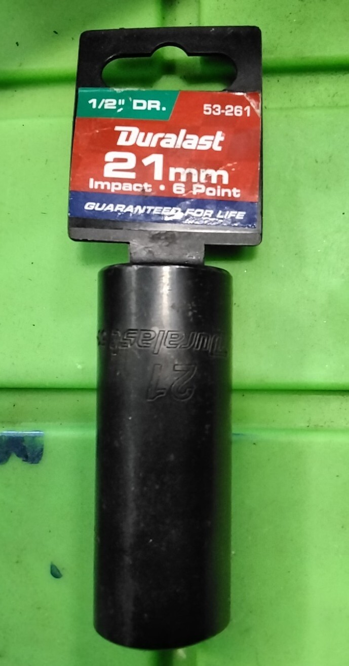 Duralast 21mm Deep Impact 6pt 1/2 Inch Drive Socket 53-261