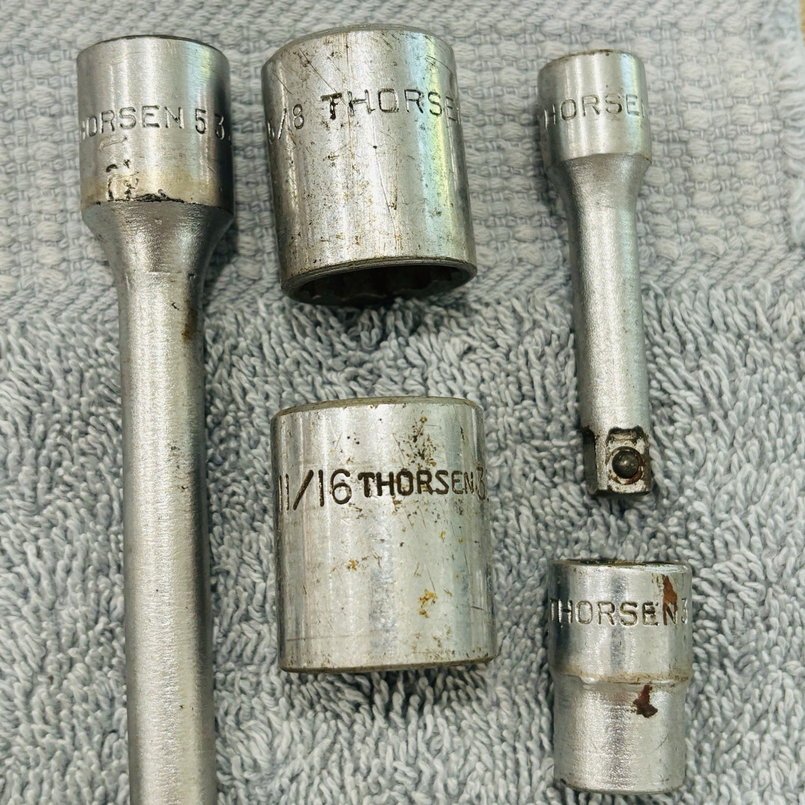 Lot of 50 Misc Sockets Tools All Vintage Made in USA Husky Fleet Mac Snap-On Etc