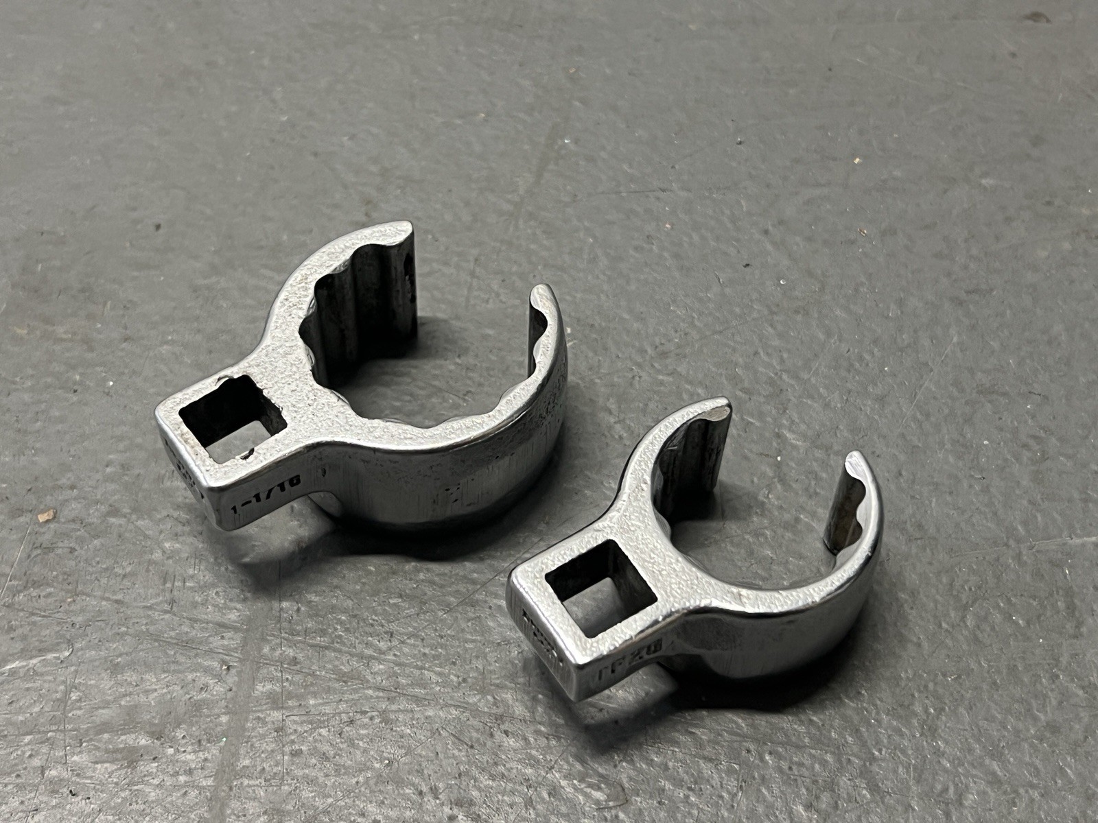 Lot Of 2 Bonney 3/8” Drive Flare Nut Crowfoot Drive Wrench 1 1/16” & 7/8” TF34