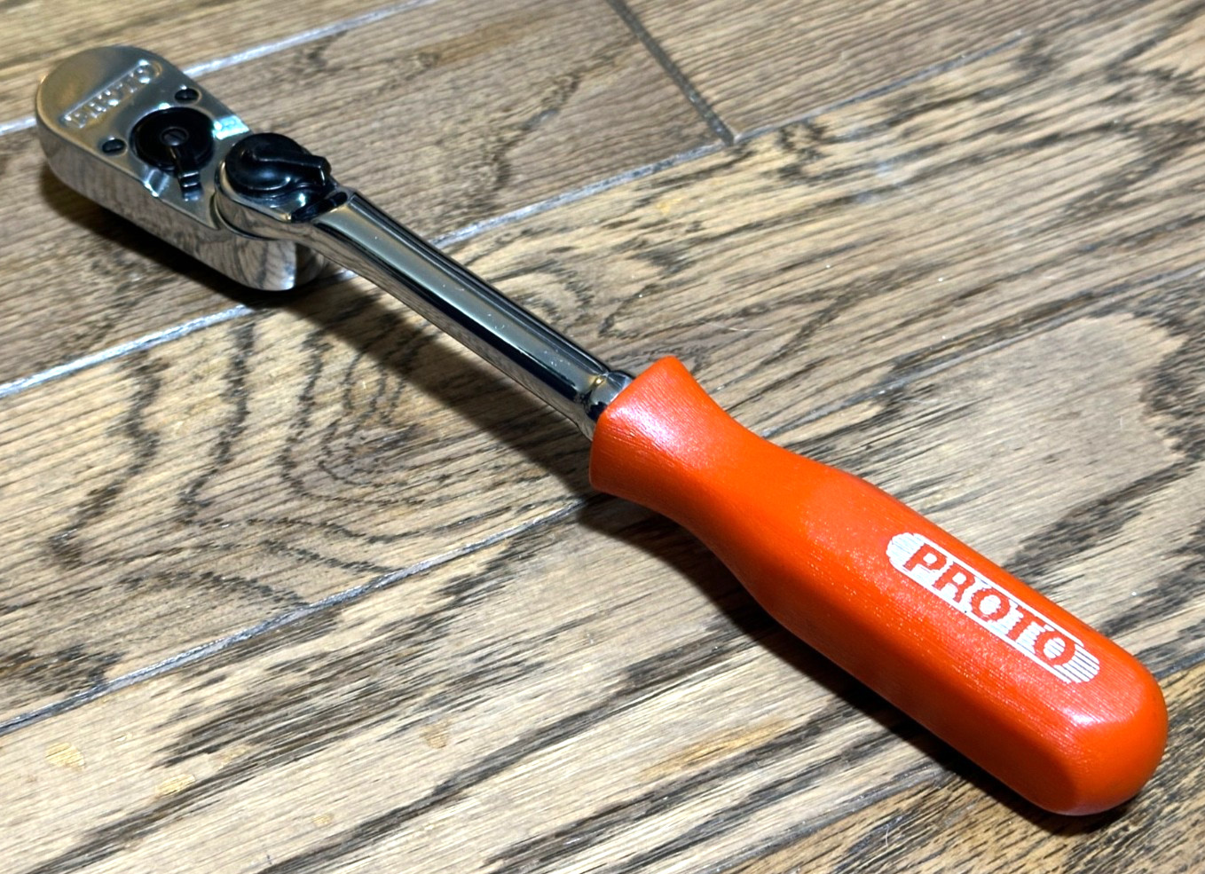 🇺🇸 PROTO Tools 3/8″ Indexing Ratchet Socket Wrench 10″ Long Multiposition RED