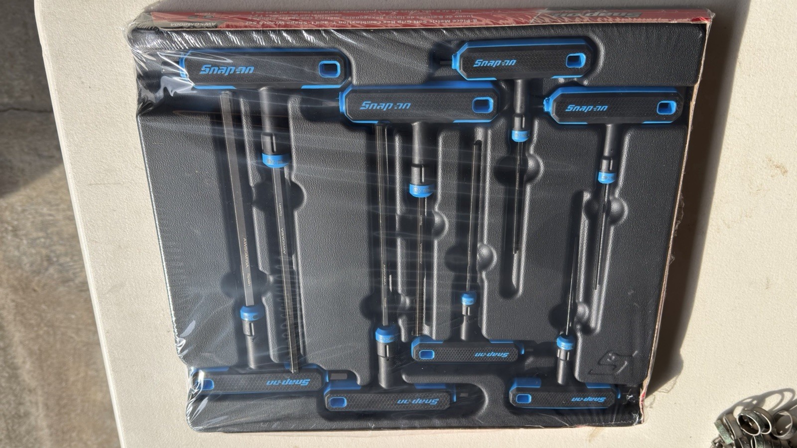 Snap On AWSGM800A Metric T-Shaped Combination Hex Wrench Set Black