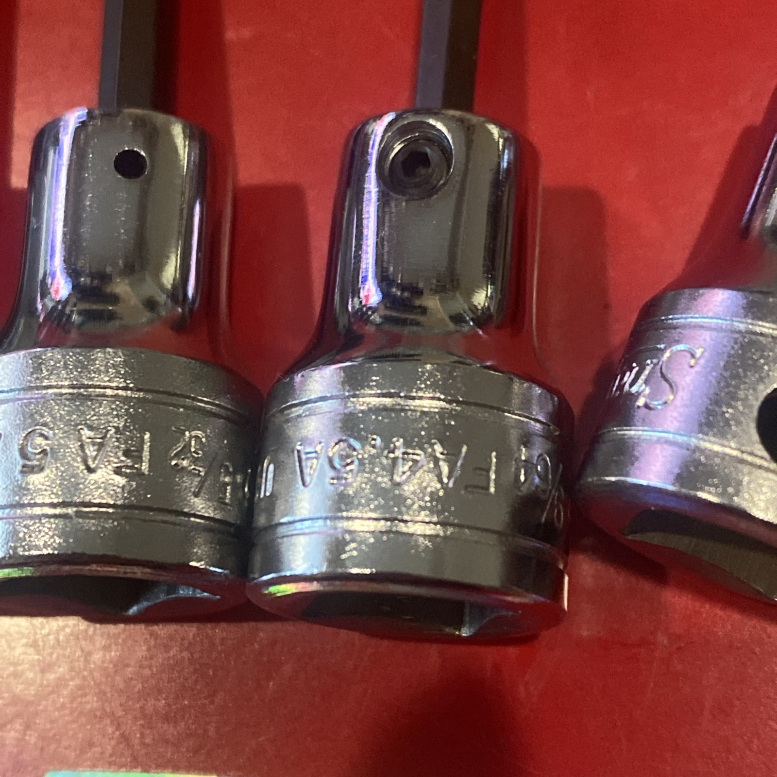 Snap-on 3/8” Drive Hex Bit Socket Set 6 Piece FA4.5A, FA5A FA6A FA7A FA8A FA12A