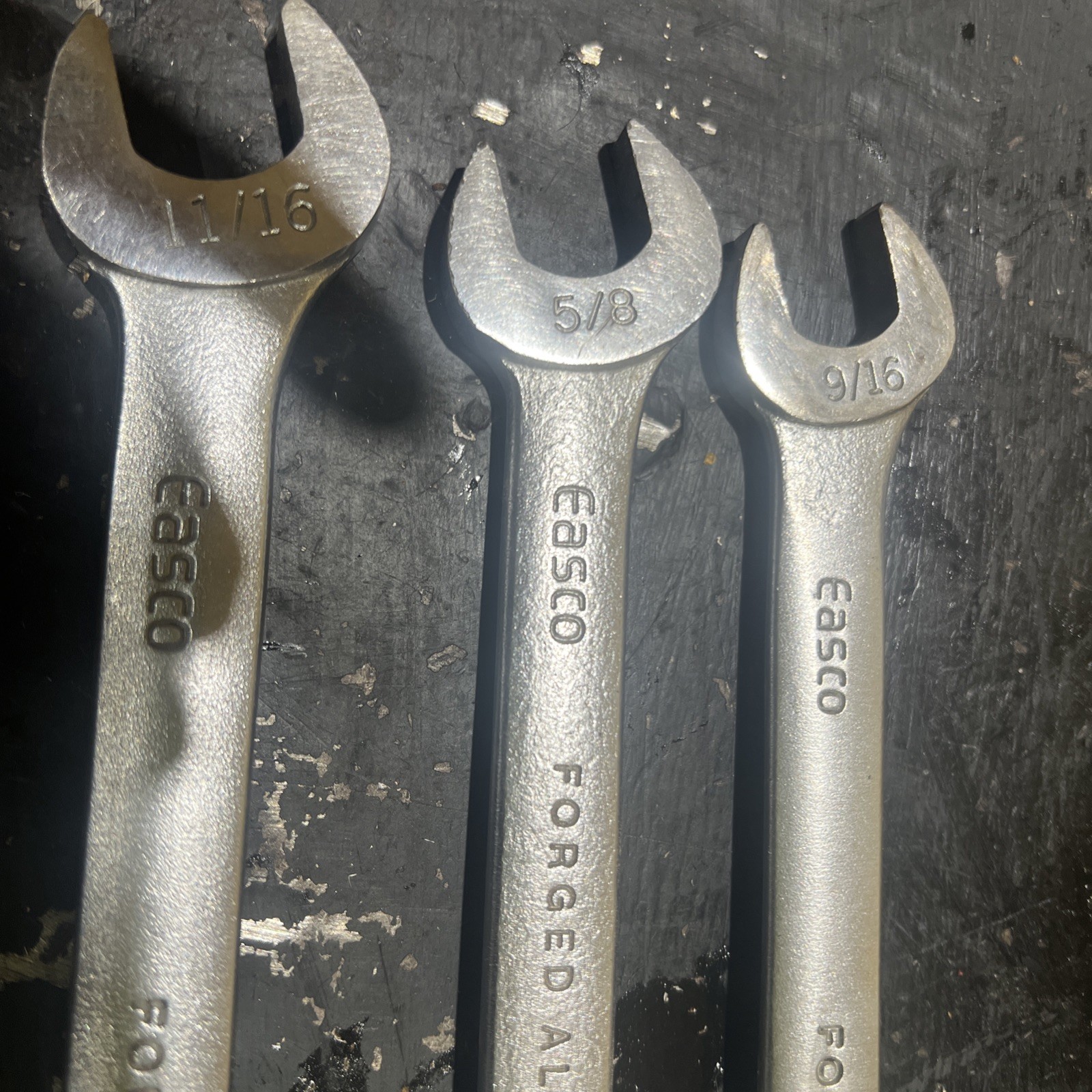 Vintage Easco USA SAE Saltus Flex Socket End Wrenches 9/16-5/8-11/16