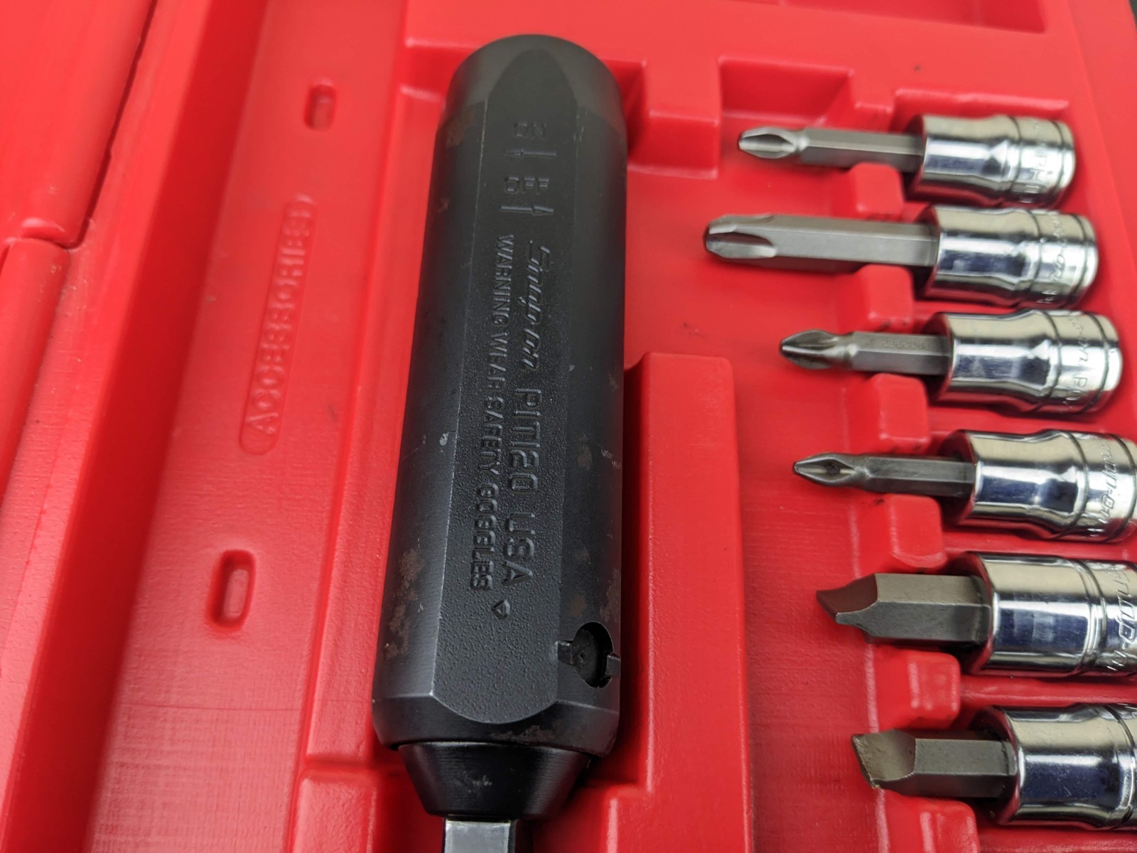 #bo117 Snap On Tools PIT208 EPIT208 3/8” Impact Driver Set 8 pcs with Case
