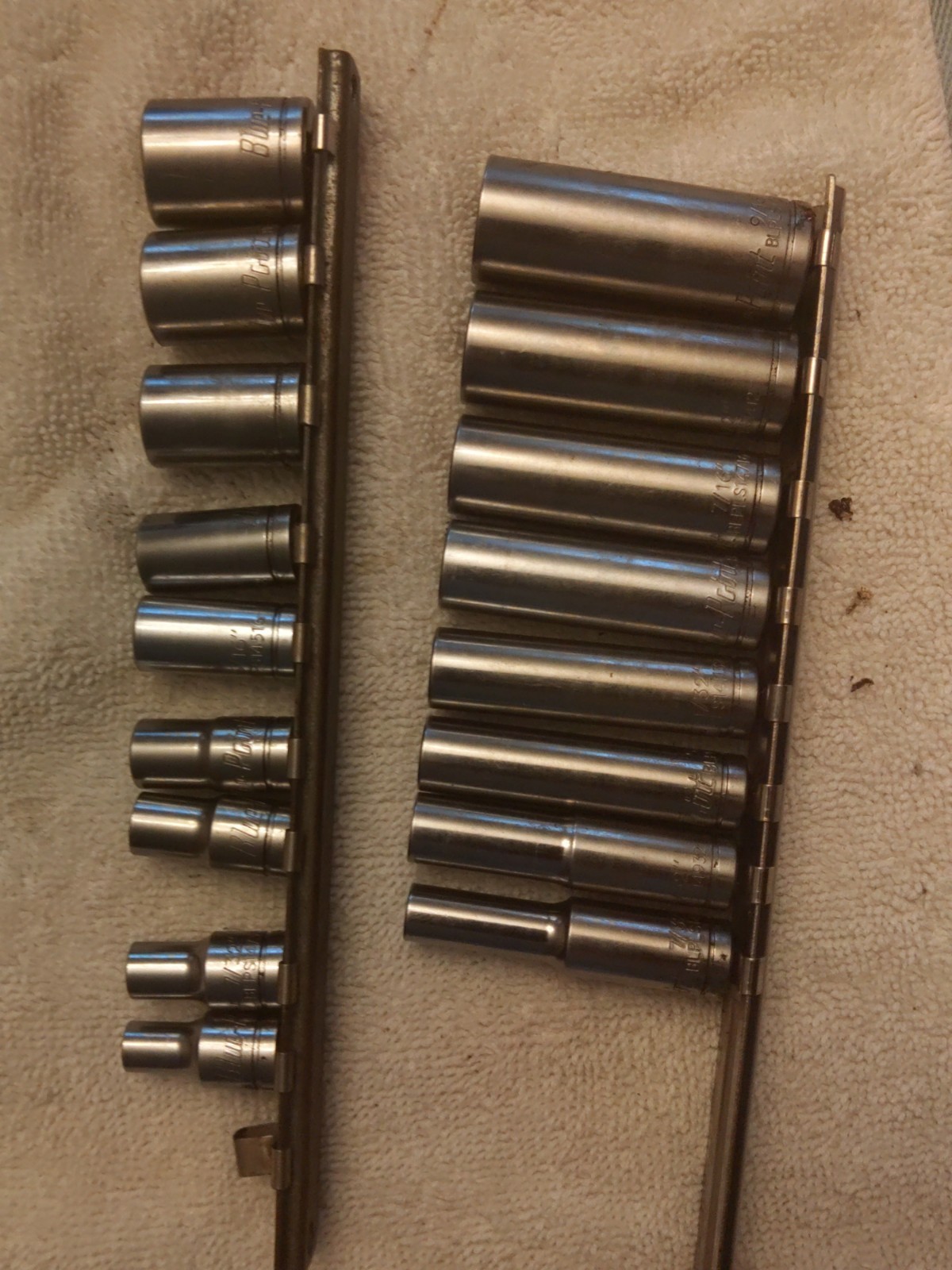 Blue Point 1/4 Drive Sae Shallow Sockets 3/16-9/16 And Deep Sockets 7/32-9/16