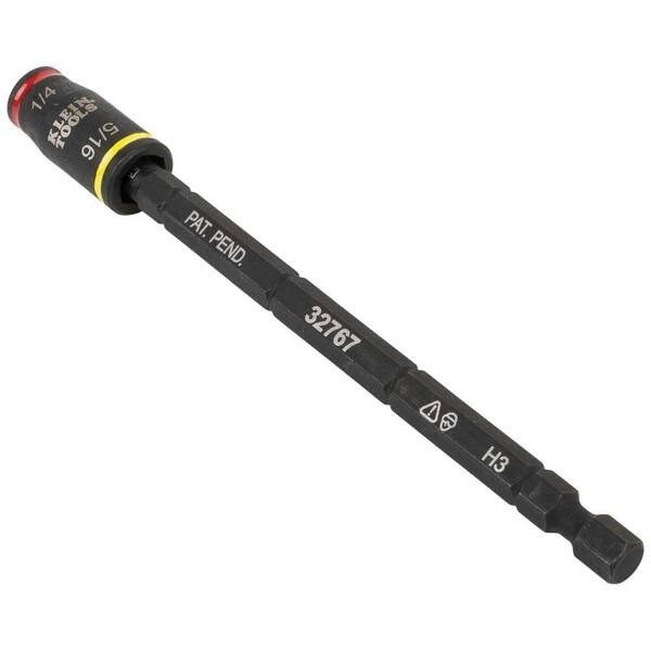 Klein Tools 3-in-1 Impact Flip Socket, 1/4 in., 5/16 in., 5 in. L impact driver