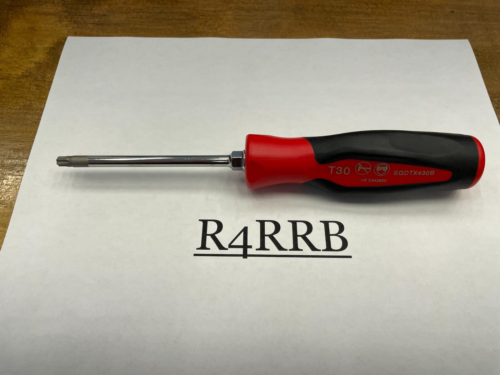 Snap-on Tools USA NEW RED Soft Grip T30 Torx Screwdriver SGDTX430BR