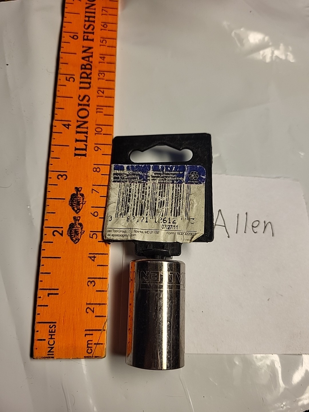 ALLEN 5/8″ Socket 12 Pt. 1/2″ Drive – NOS USA TOOL #11212