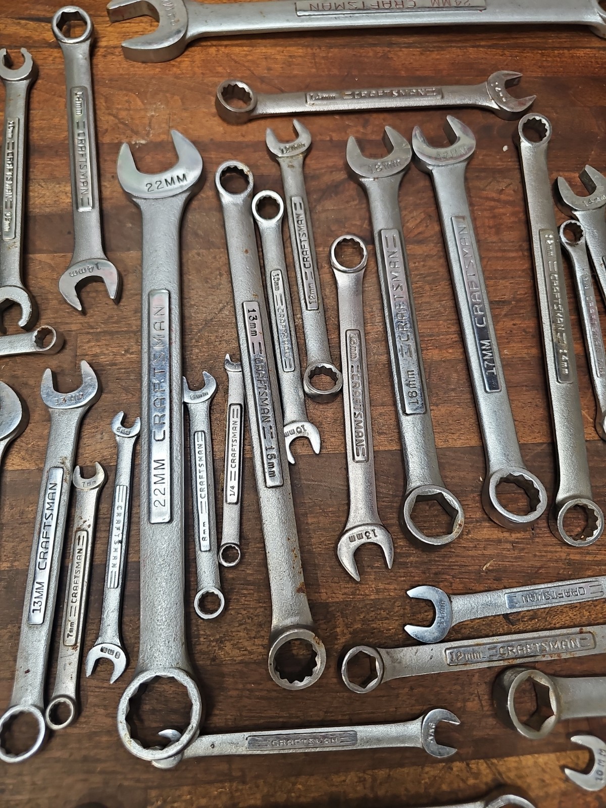 PP15- 50 Vintage USA CRAFTSMAN Wrenches – Assorted SAE & Metric –