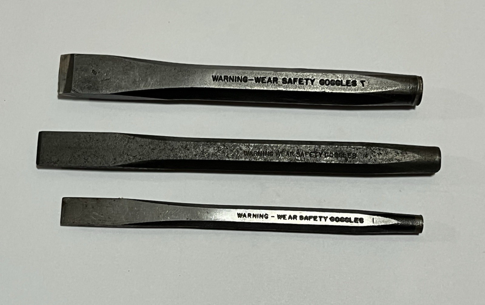Snap On Flat Cold Chisel Set 3 pc 3/8 – 1/2 – 5/8 USA