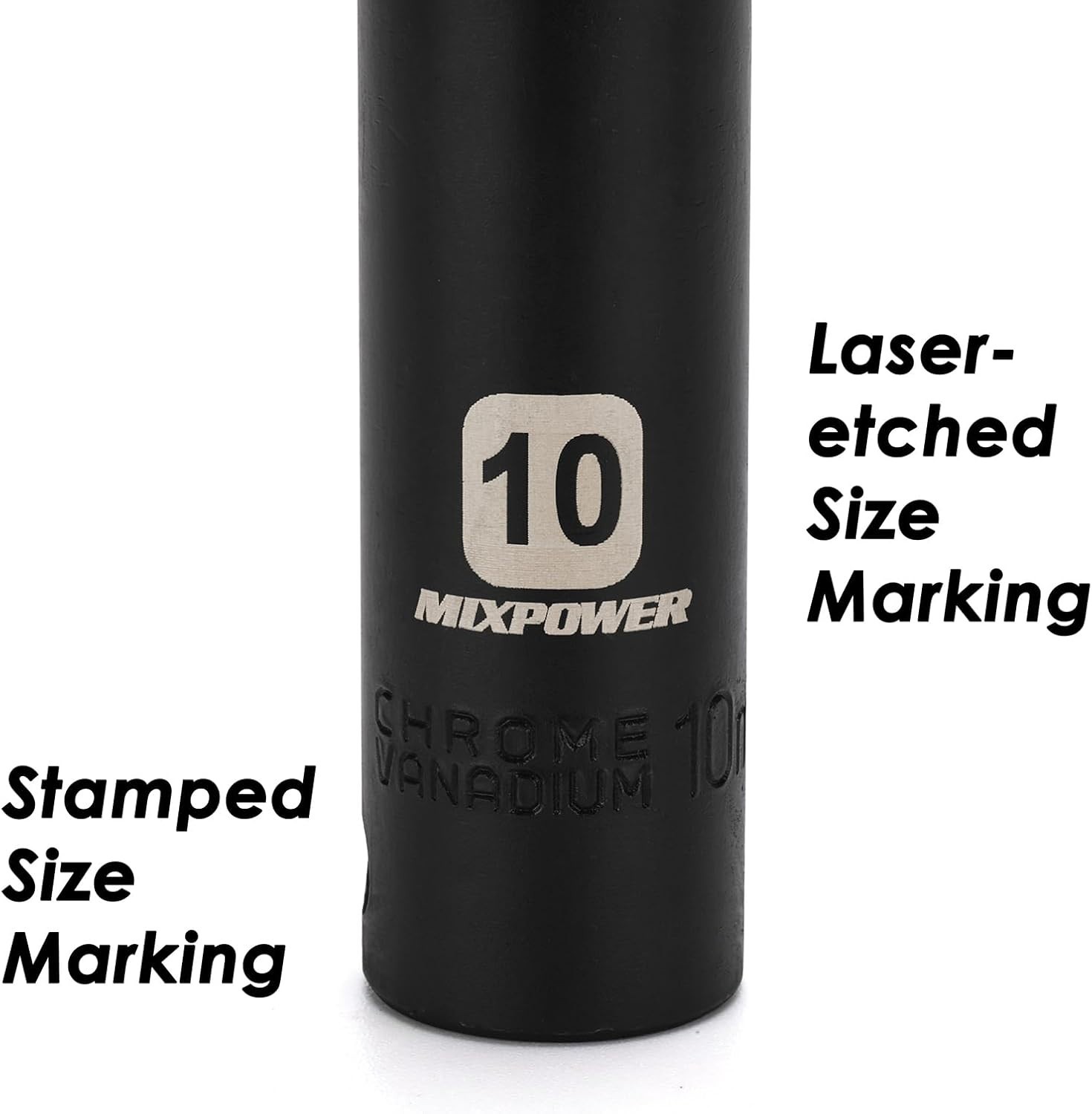 10mm Deep Shallow Socket 6PCS 3/8″ Drive 6 Point 12 Point CR-V
