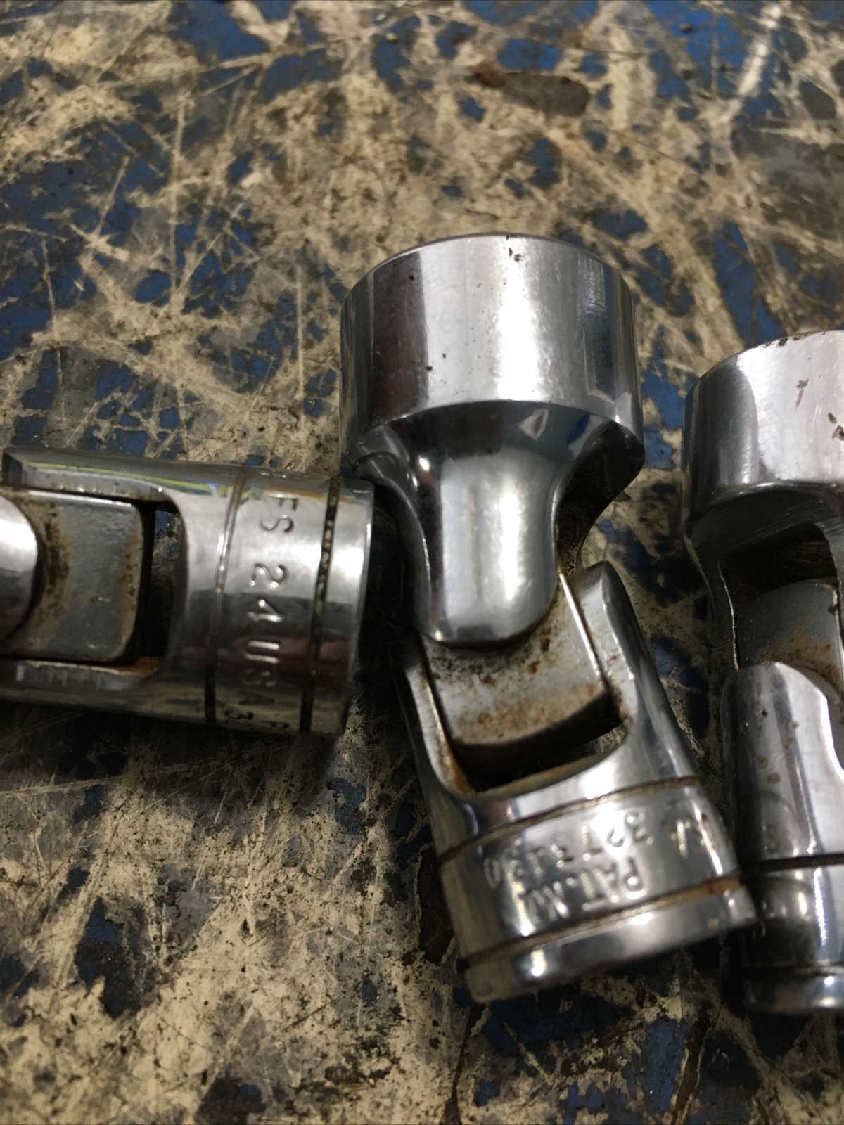 SNAP ON tools 5 piece 3/8 drive SAE 6 point swivel socket 1/2 To 3/4 Fs