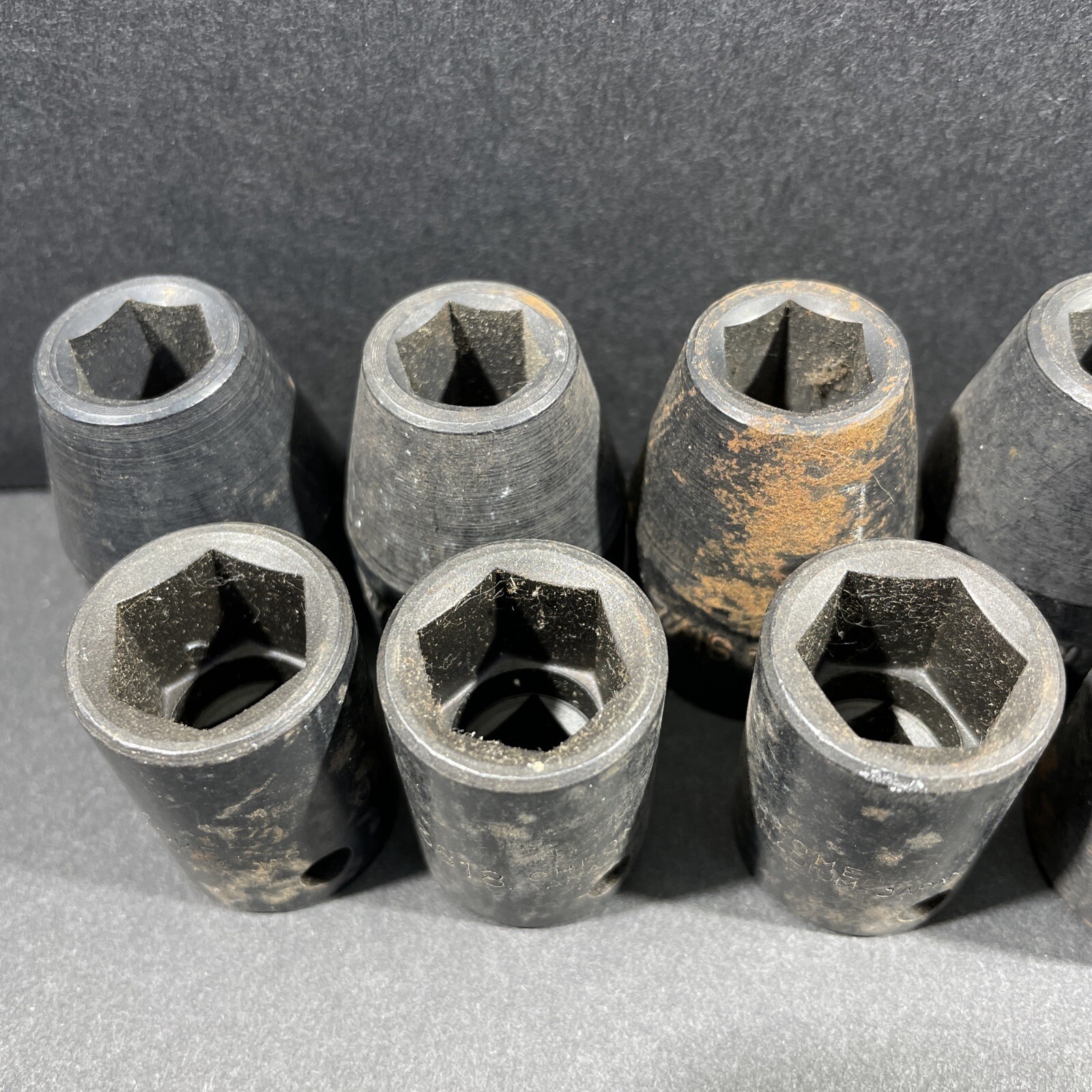 11- Truecraft Impact Sockets, 7/16” 13mm 9/16” 11/16”, 1/2 & 3/8 Drive, 6 Point