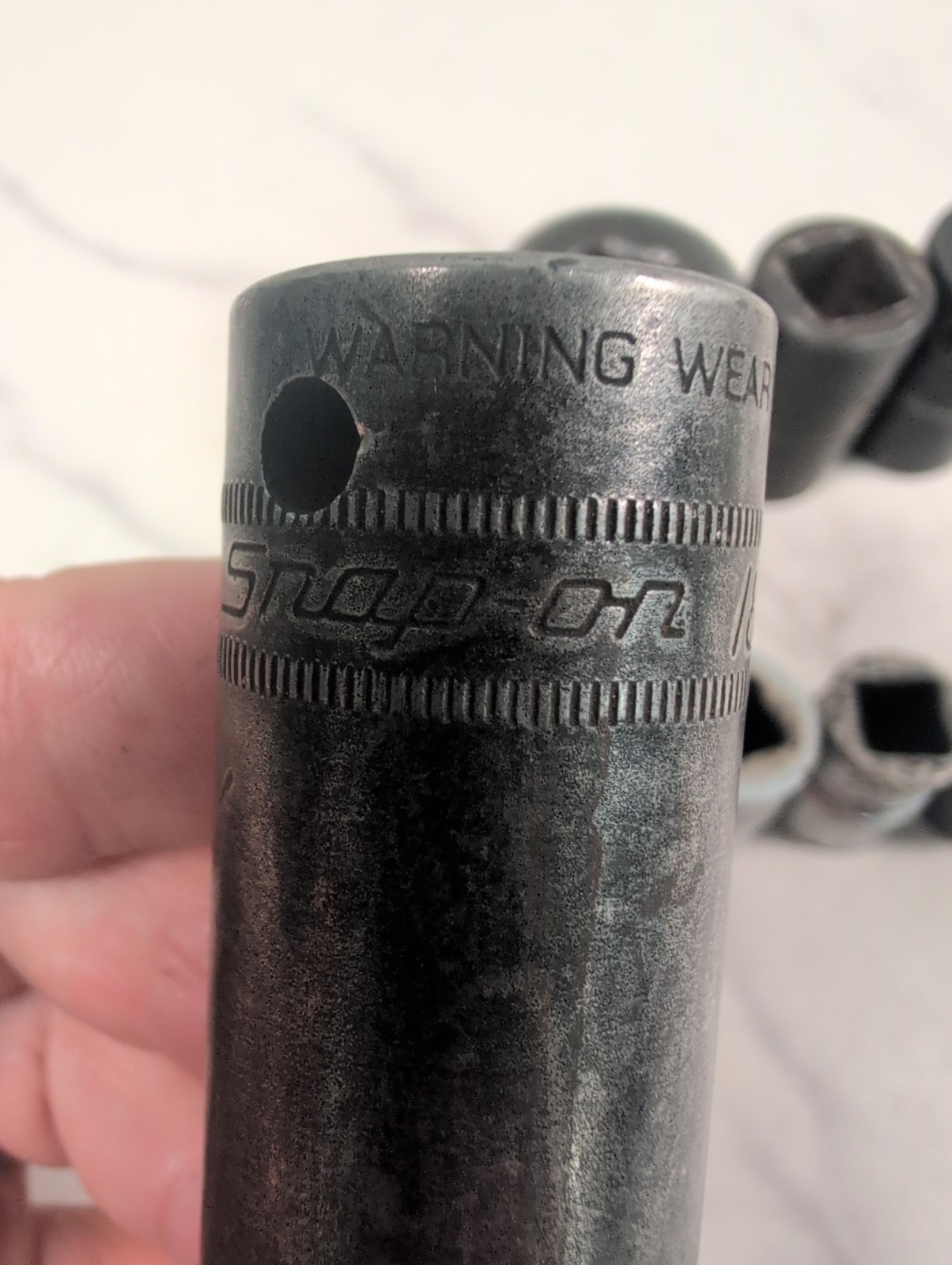 Snap-On Tools 3/8″ & 1/2″ Drive 6pt SAE & Metric Socket Lot of 7 USA