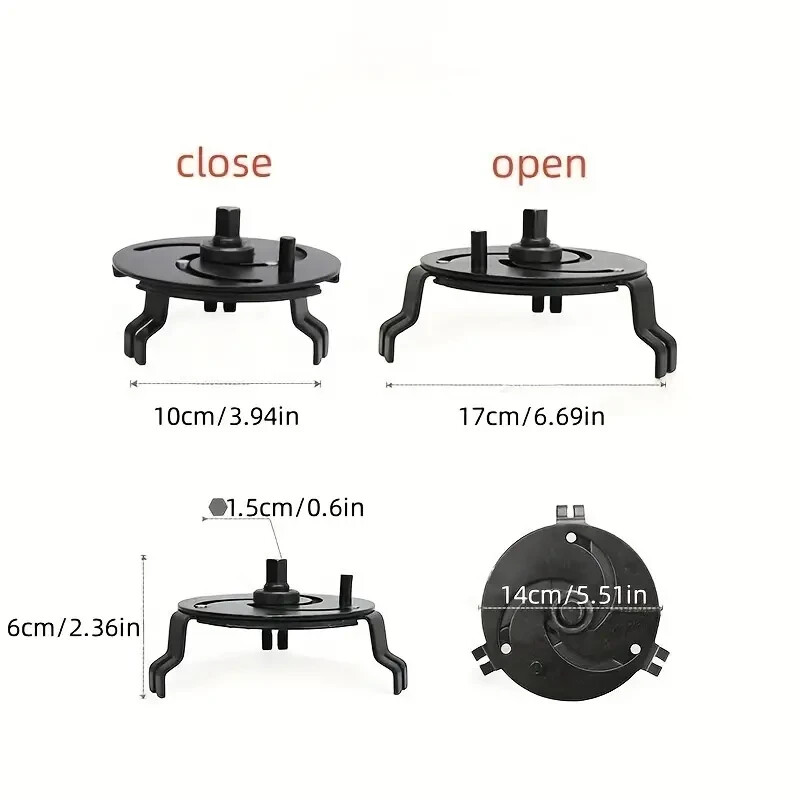 Adjustable Fuel Pump Cover 3 Jaws Fuel Tank LID Wrench Removal Tool 89mm-170mm