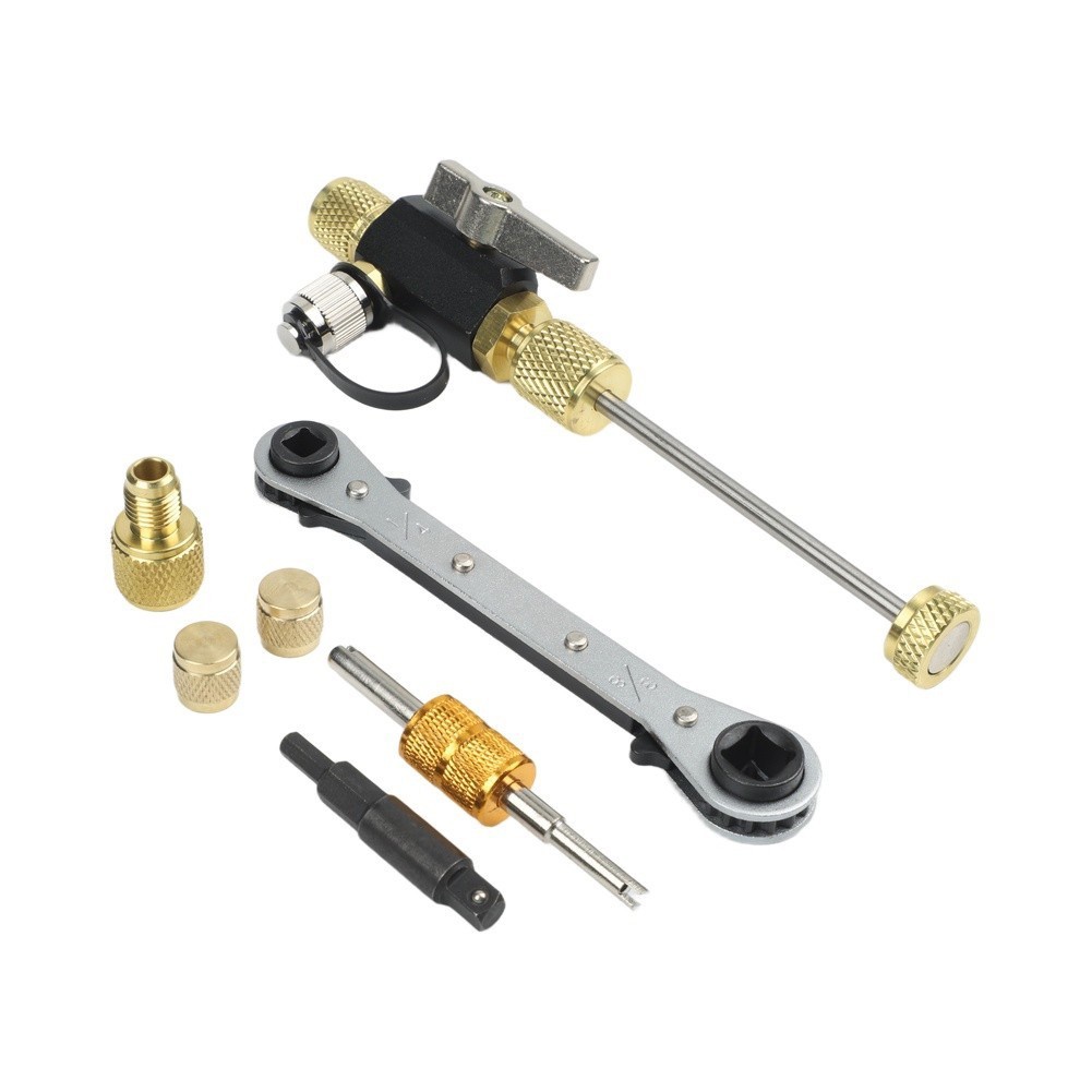 Brass and Stainless Steel Valve Core Remover Tool for Refrigeration Systems
