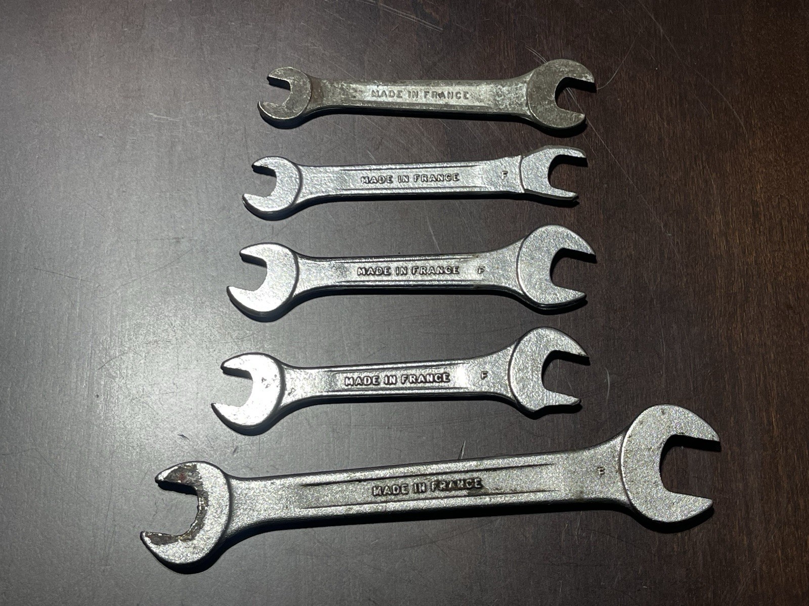Renault Metric Wrench Lot (17 – 14, 13 – 11, 12 – 10, 12-9)Made in France 1970’s