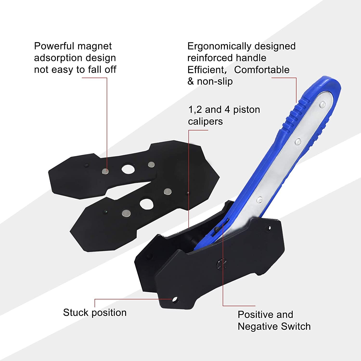 Caliper Piston Compressor Tool 360° Rotating Ratchet for Car Disc Brake Repair
