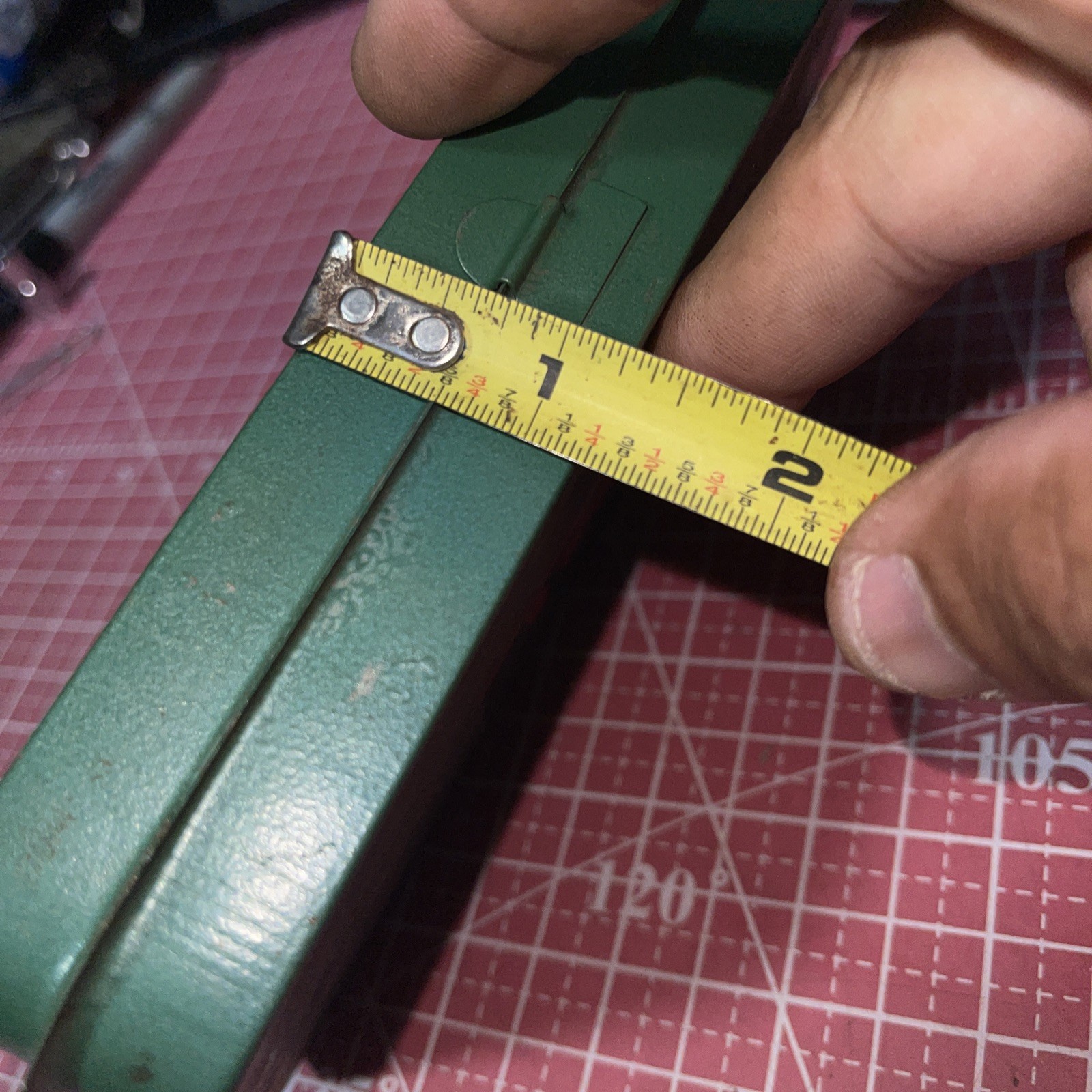 Vintage Bestools 1/4 Drive Metal Tool Case Green 7 X 4 X 1-1/4 Case Only.