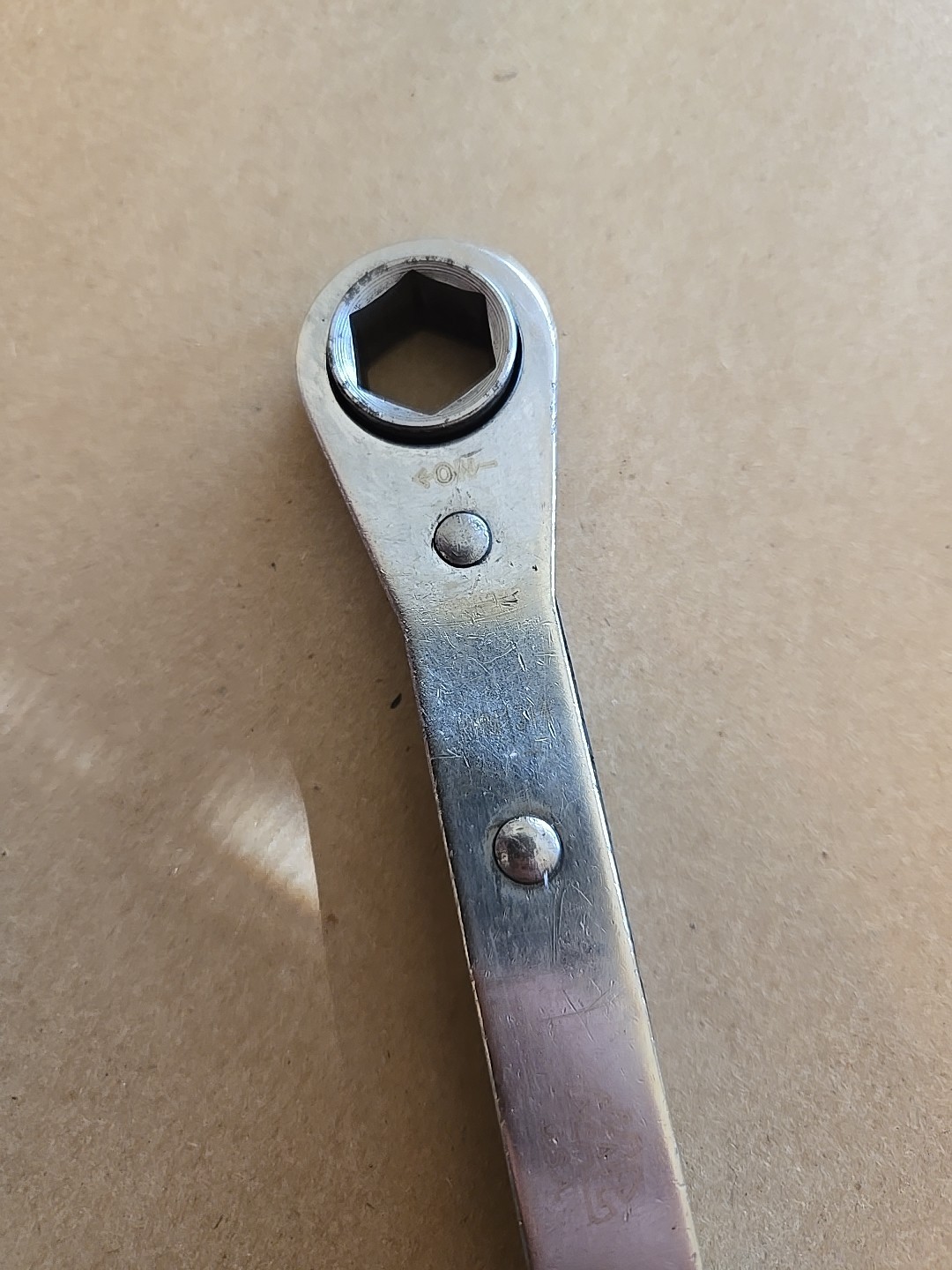 Mac Tools 13MM-14MM 6PT Metric Chrome Ratcheting Box Wrench USA RWM1314