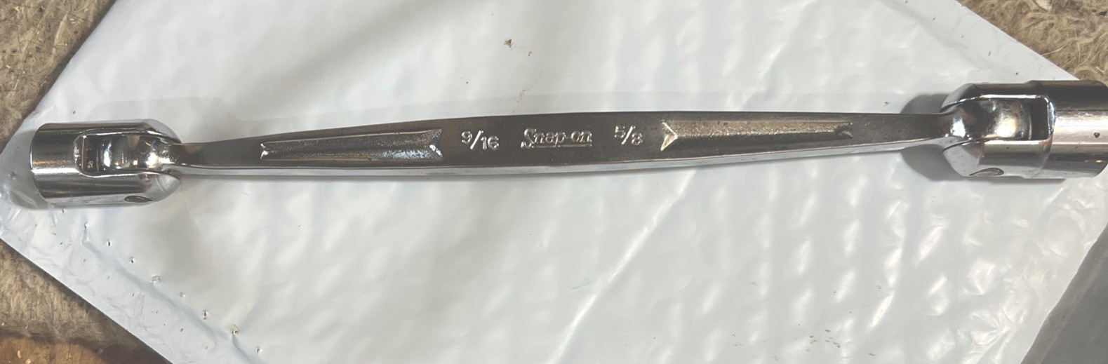Snap-On FH1820C – 9/16” X 5/8”,SAE, Flex Head, Double-12 Pt., Socket, End Wrench