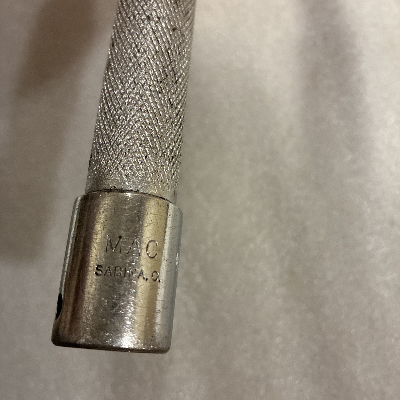 Mac Tools Rare 18″ Breaker Bar Early Sabina Ohio USA Extension Handle End V18-F