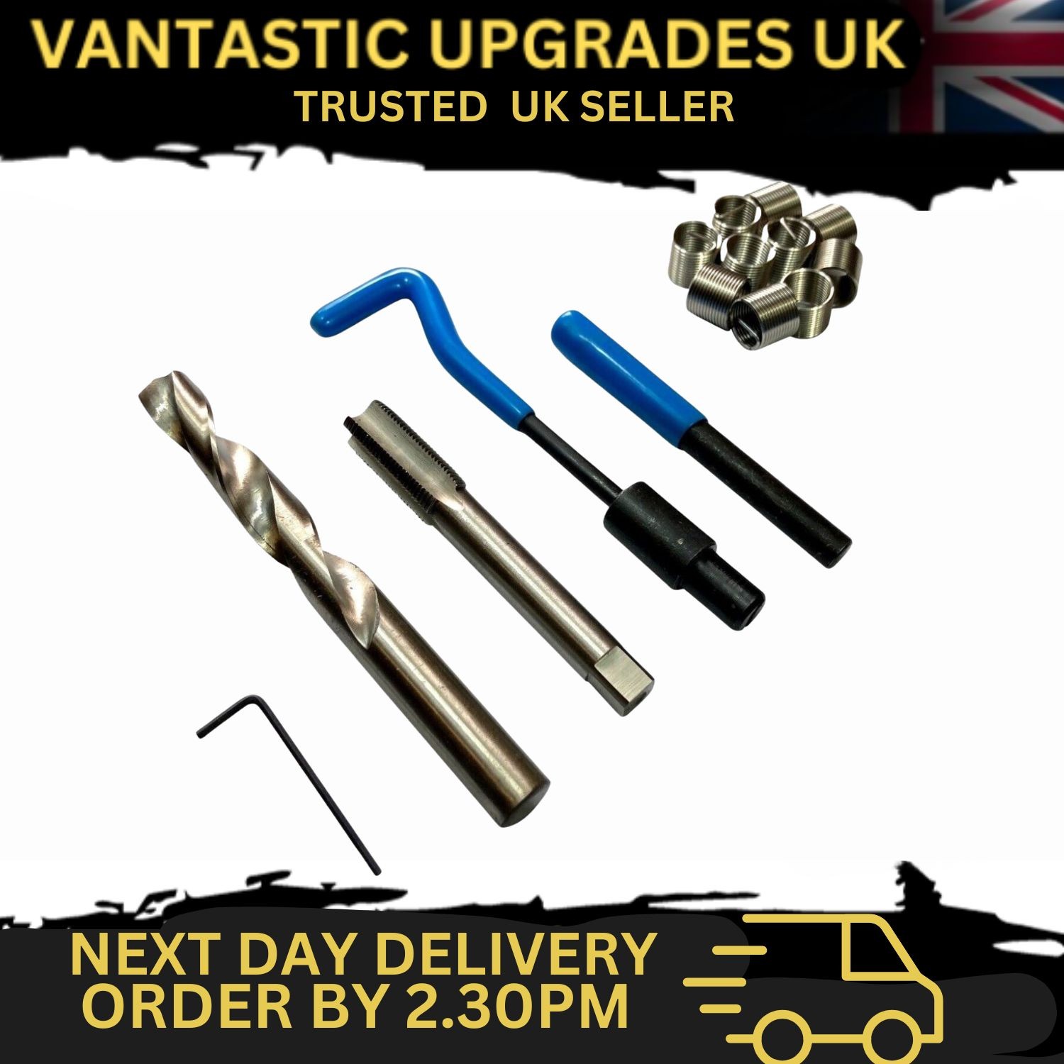 M14 X 1.5 THREAD REPAIR KIT 15 PIECE HELICOIL 12MM DAMAGED THREADS DRILL BIT KIT