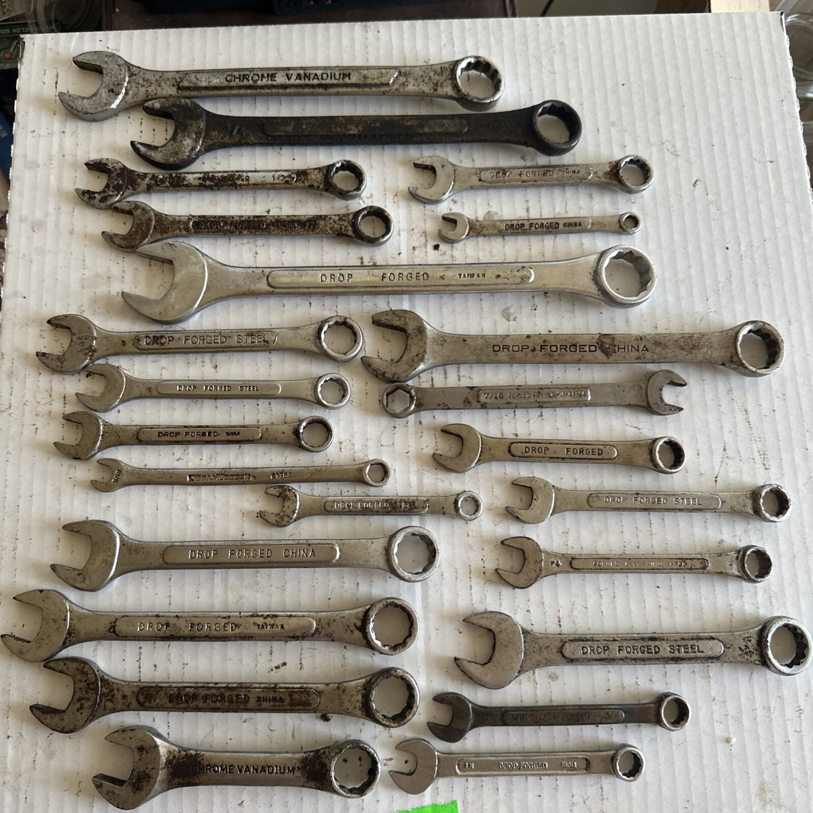 24 combination wrenches standard OPEN / BOXED ends DOUBLES Tatools Durabuilt vgc