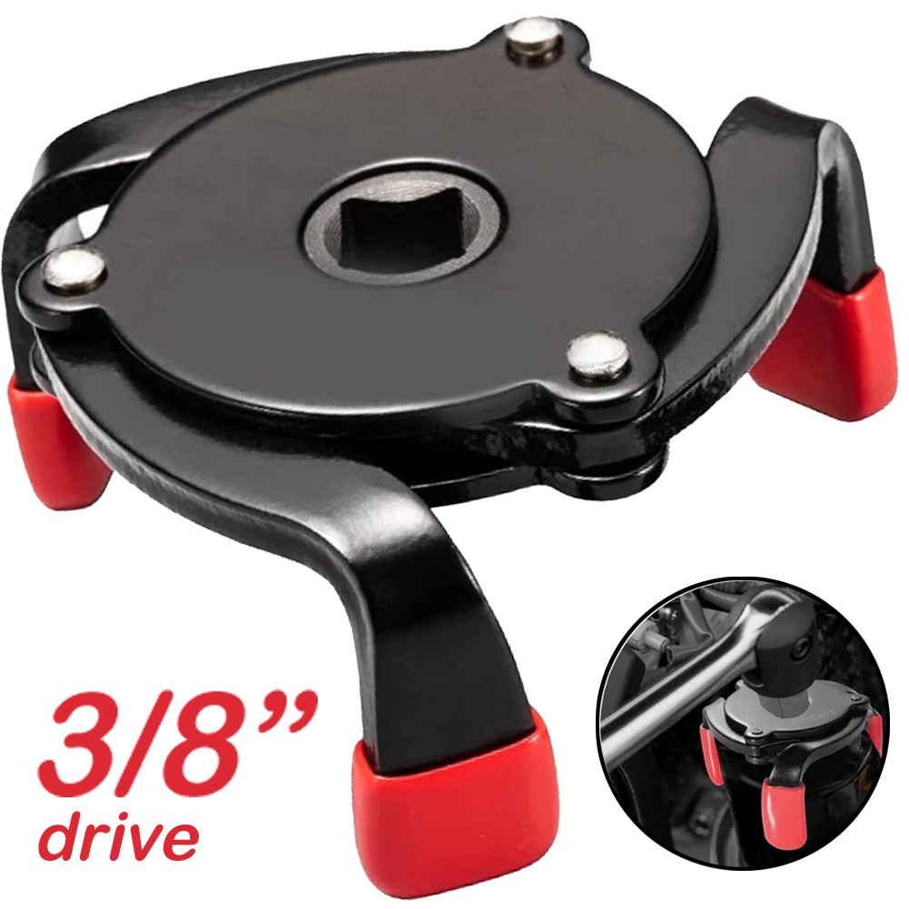SOLID 3 Jaw 3/8″ Car Adjustable Oil Filter Remover Wrench Removal Tool Universal