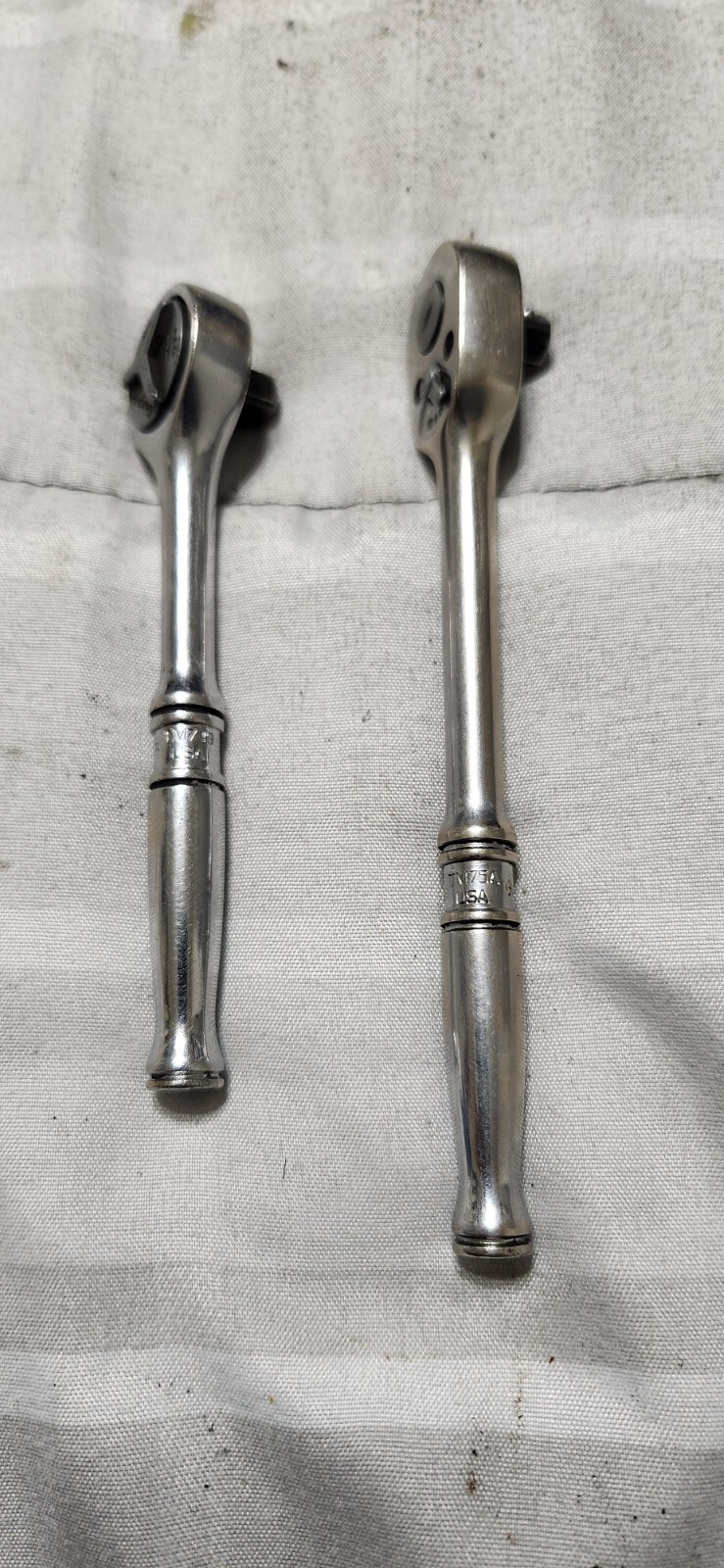 Lot 2 Snap On TM75A TM739 1/4″ Ratchet Long Handle and Short Handle USED